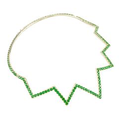 Sabine Getty Green Topaz Ziggy Necklace