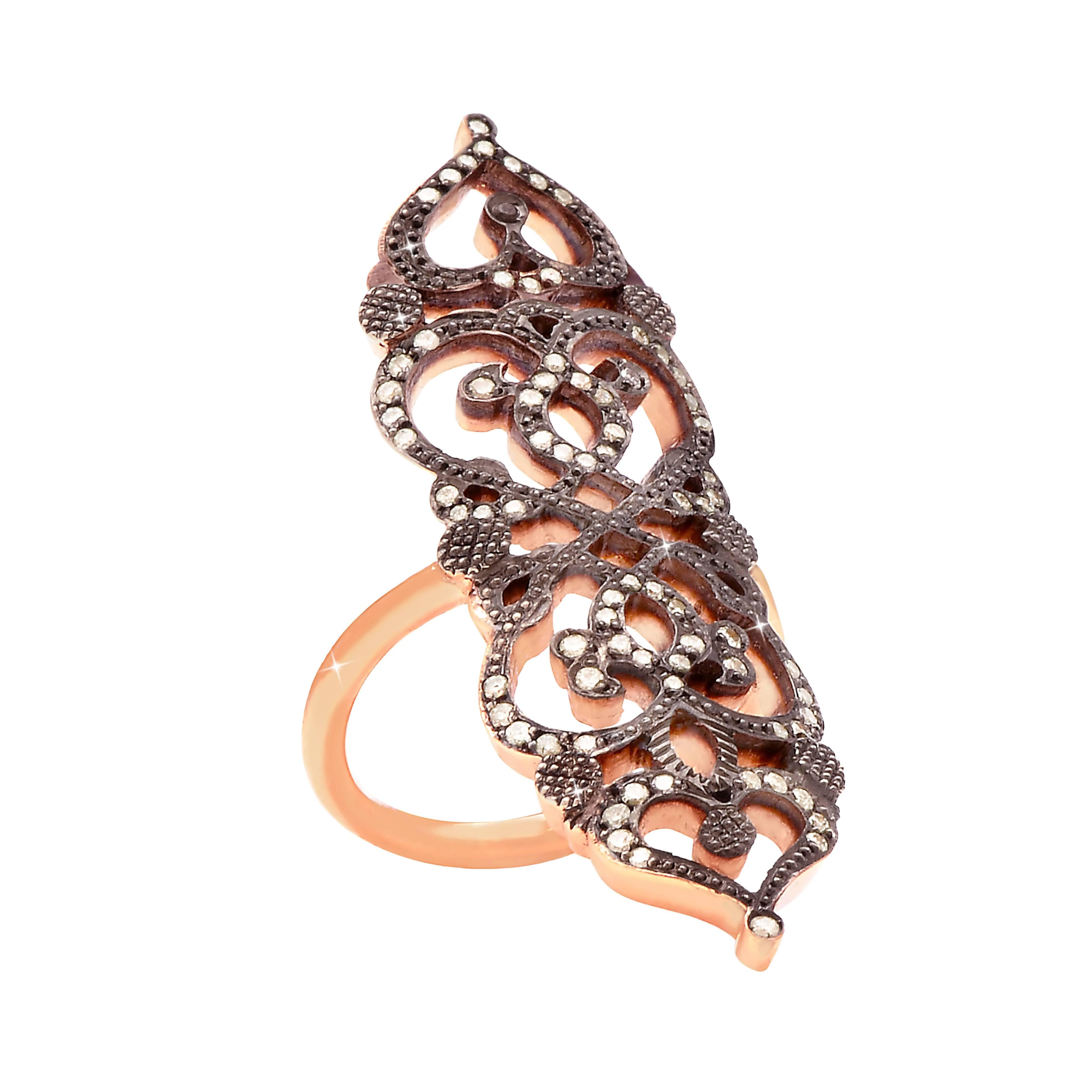 Sabine Getty ‘Medieval’ ring in 18k rose gold set with diamonds

Diamond: 0.35 

Available in sizes 52, 53, 54, 55.5,  

Relic was the debut collection by Sabine Getty launched in September 2012. The collection received much international buzz