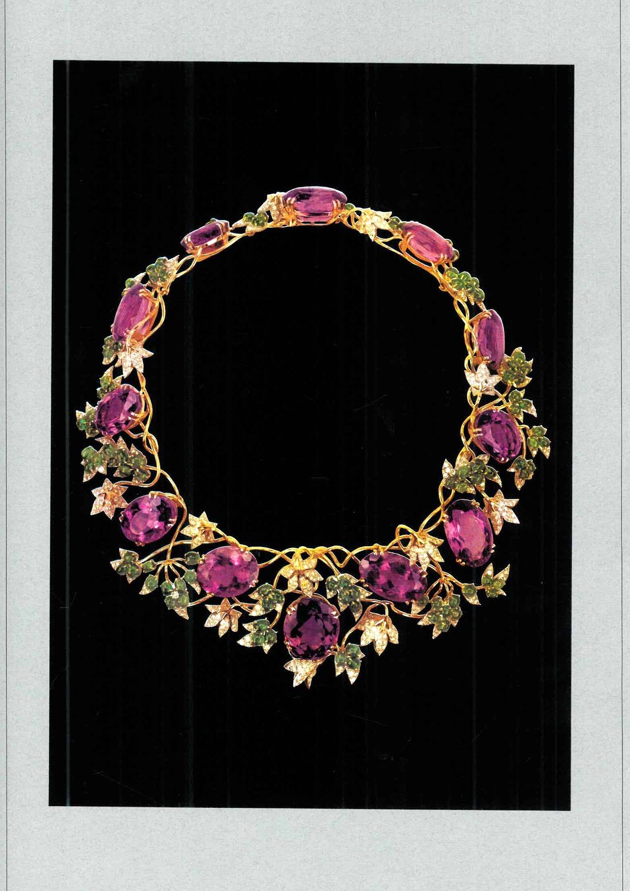 This is a beautiful book, being one of  limited edition of only 5,000. Having silk hard covers with a clamshell box, 150 pages with text in English and French and amazing tipped in photographs of his jewelry. Schlumberger started his career
