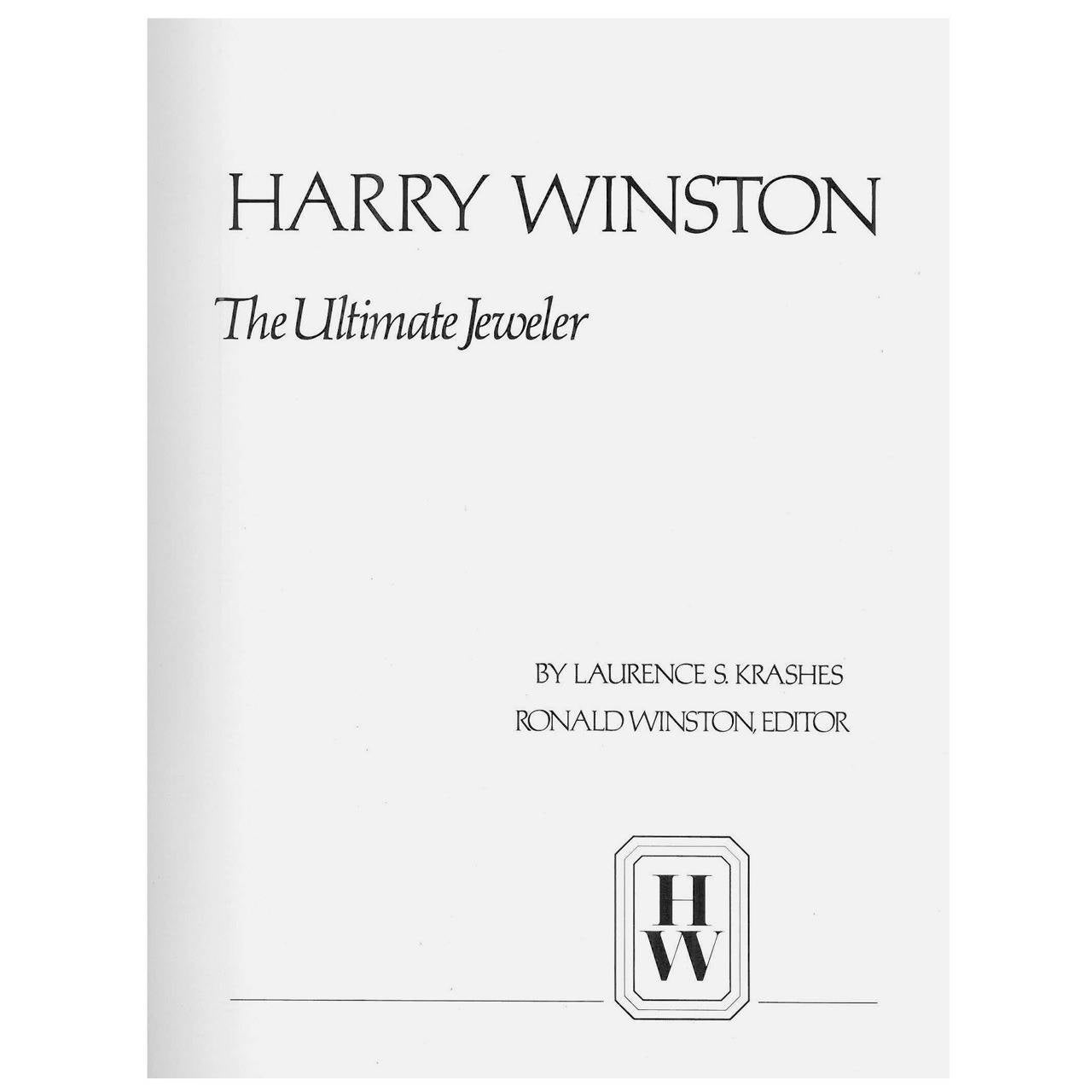Book of HARRY WINSTON The Ultimate Jeweler