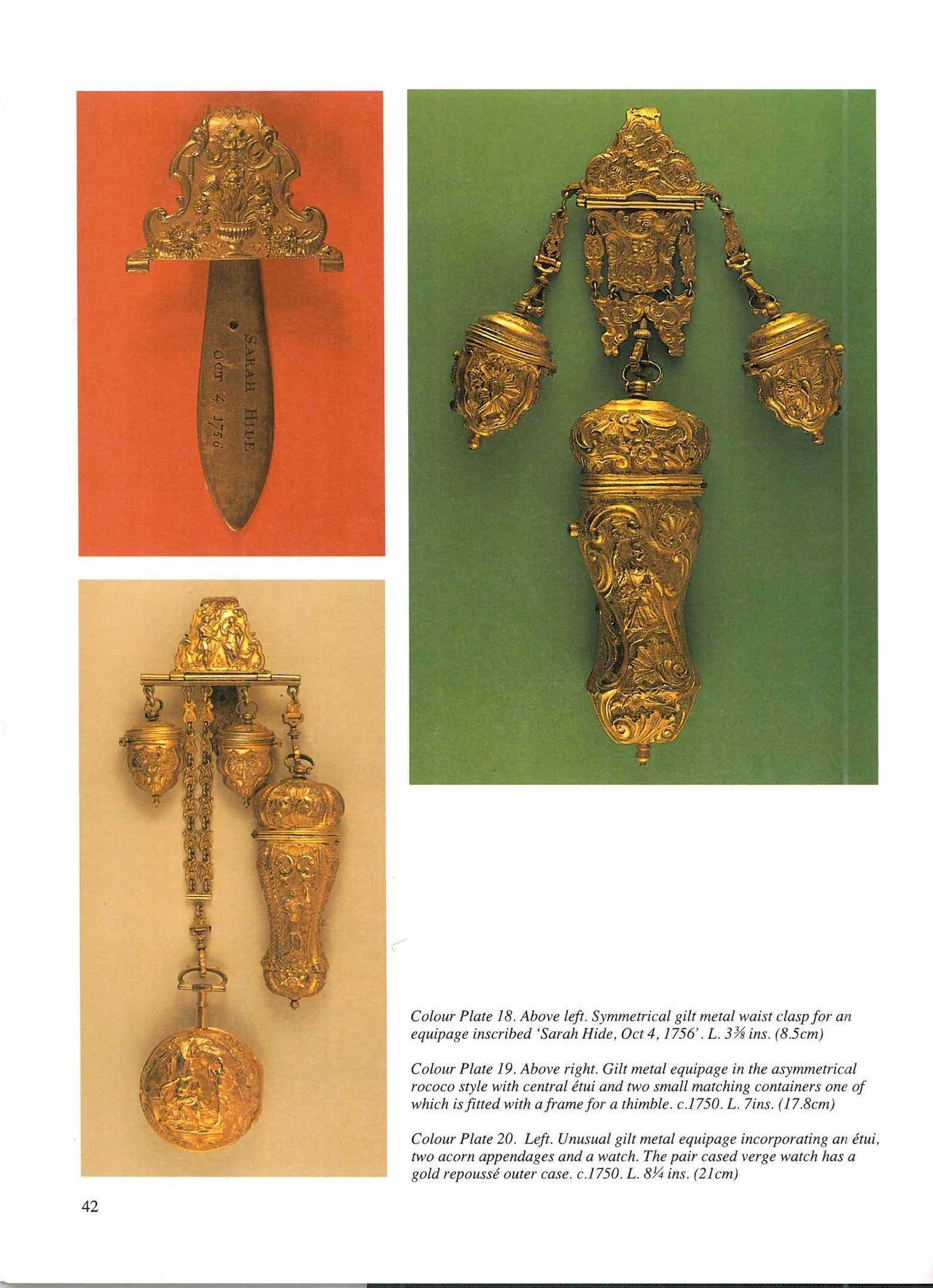 Les châtelaines sont des articles de taille à la fois pratiques et décoratifs, qui recréent le concept de la châtelaine médiévale ou de la dame du château portant ses clés à la taille. Une gamme extraordinaire est illustrée et décrite en détail avec