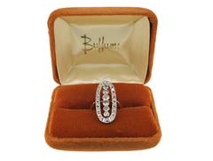 1910s 1920s Old European Cut Diamonds Gold Ring