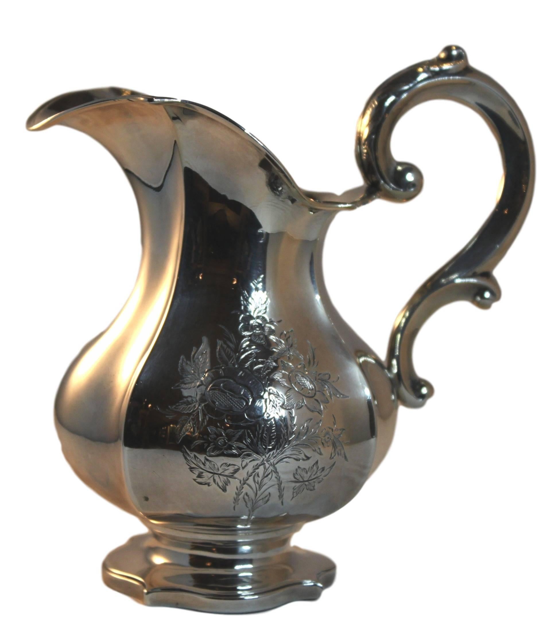 Art Nouveau Antique 1890s Bonebakker Silver Tea Set For Sale
