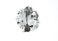 Diamond Gold Floral Brooch