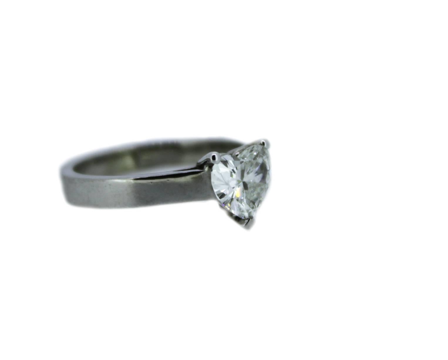 heart shaped diamond rose gold engagement ring