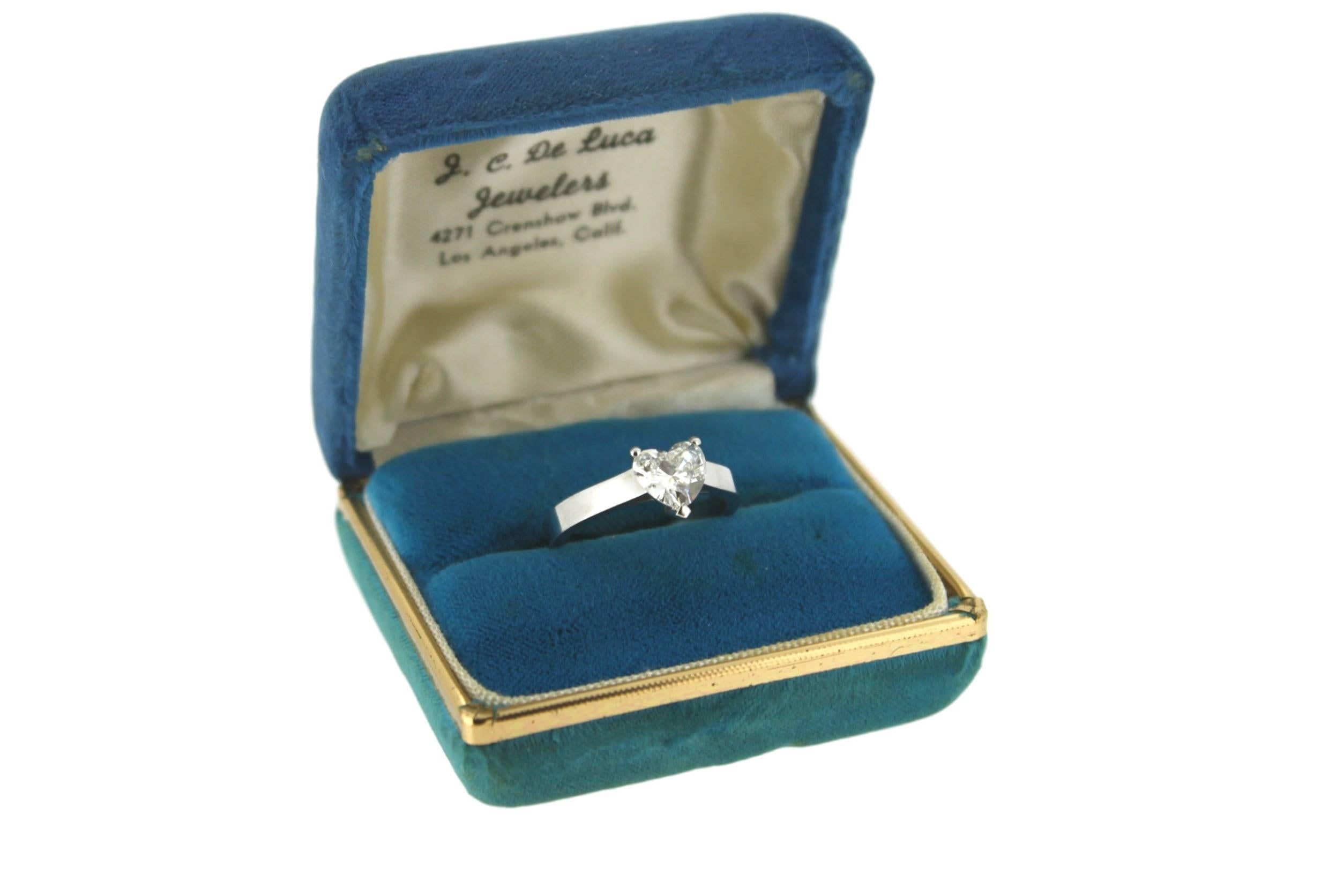 Romantic Heart Shaped Diamond Gold Ring