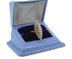 2.20 Carat Marquise Shape Pave Diamond Rose Gold Cocktail Ring