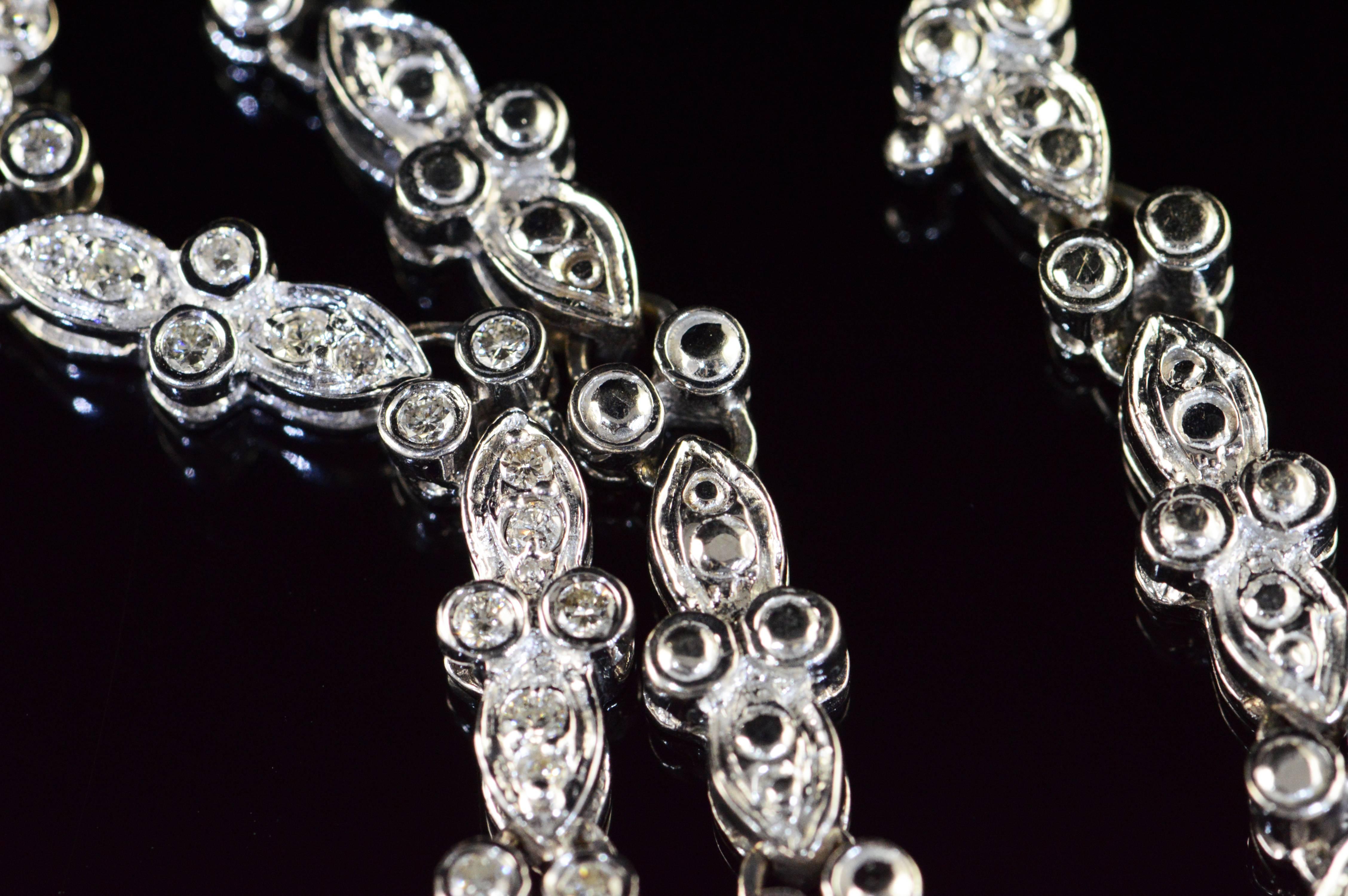 1920s Sapphire Diamond Bib Necklace For Sale 2