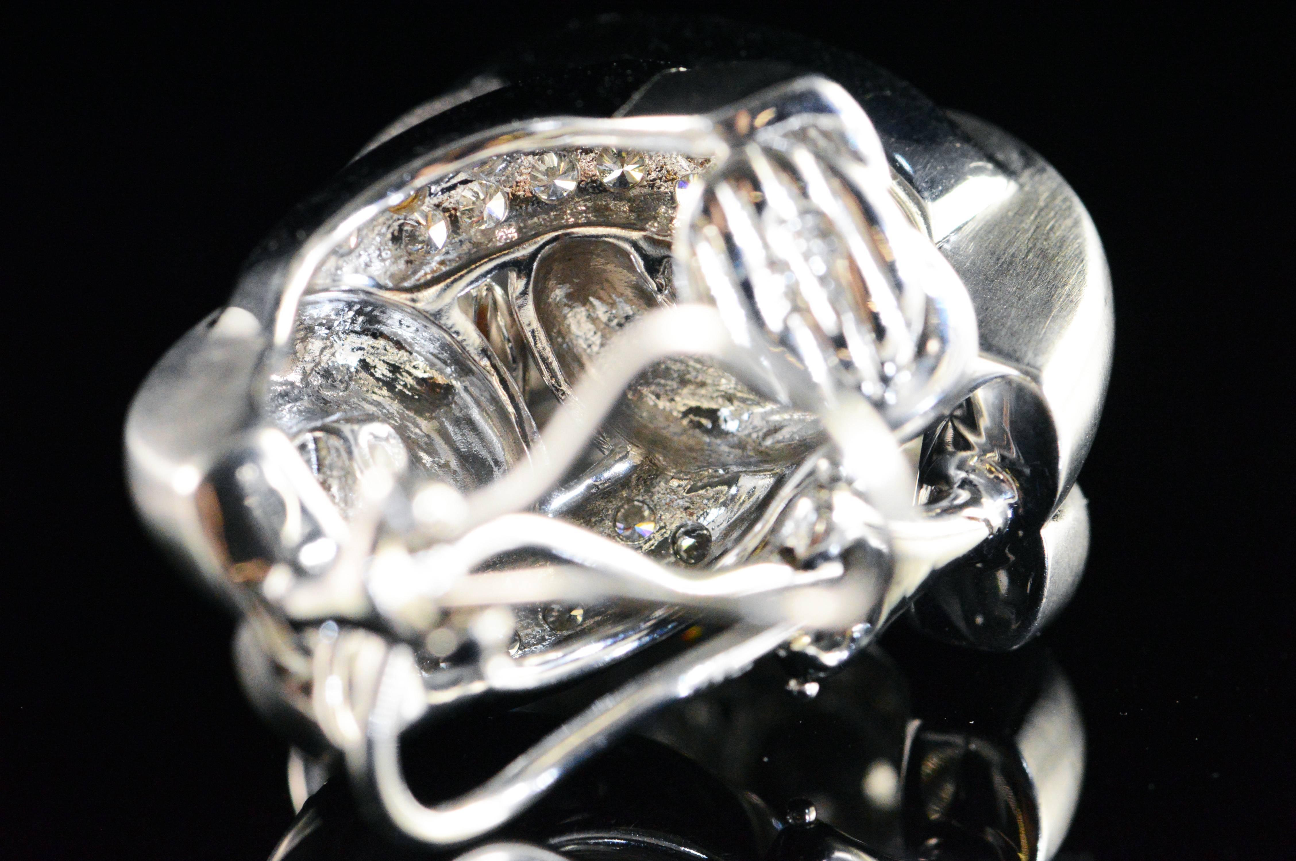 Marlene Stowe 1.50 Carats Diamonds Gold Interlocking Earrings For Sale 3
