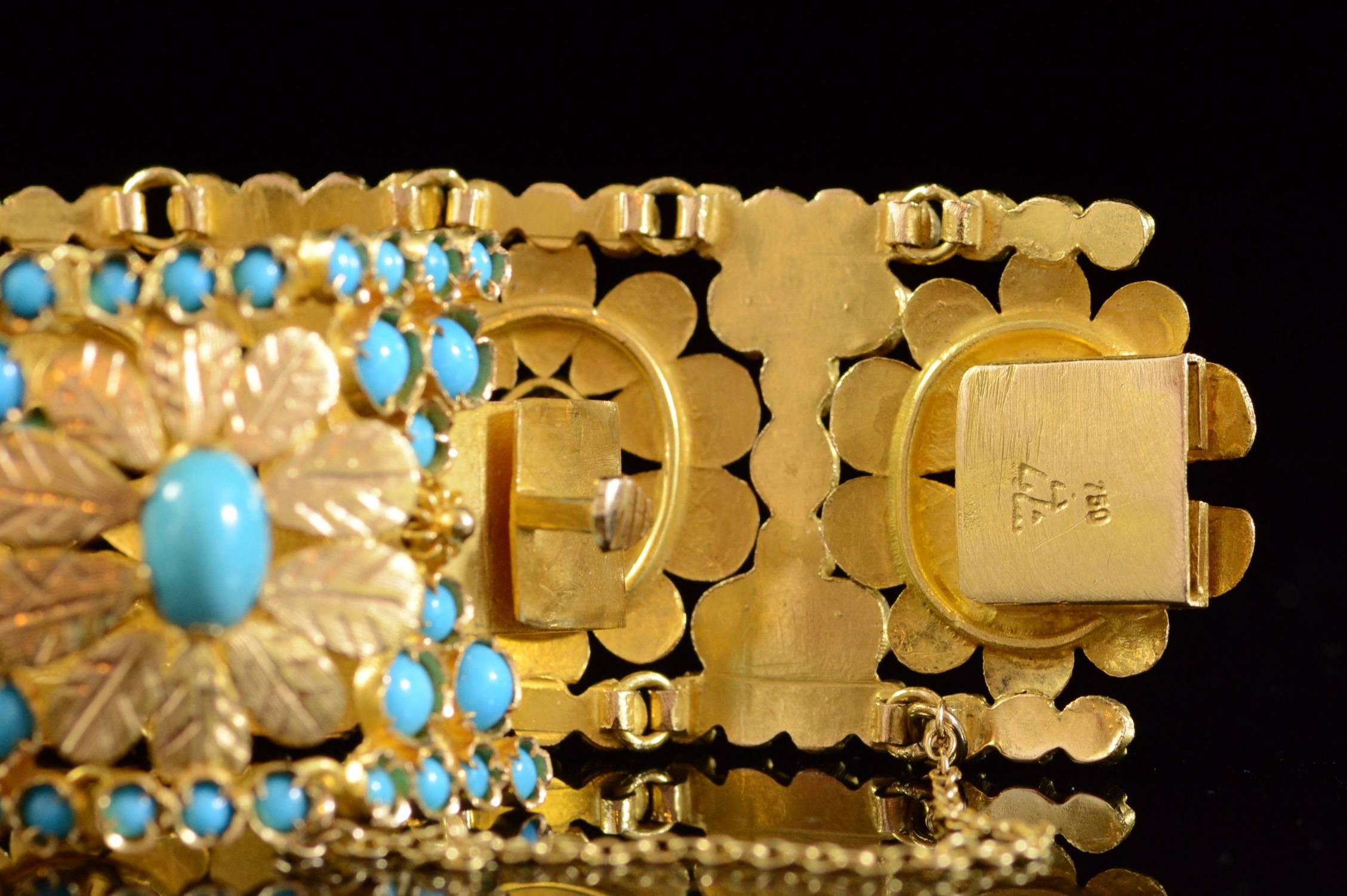 turquoise and gold bracelet