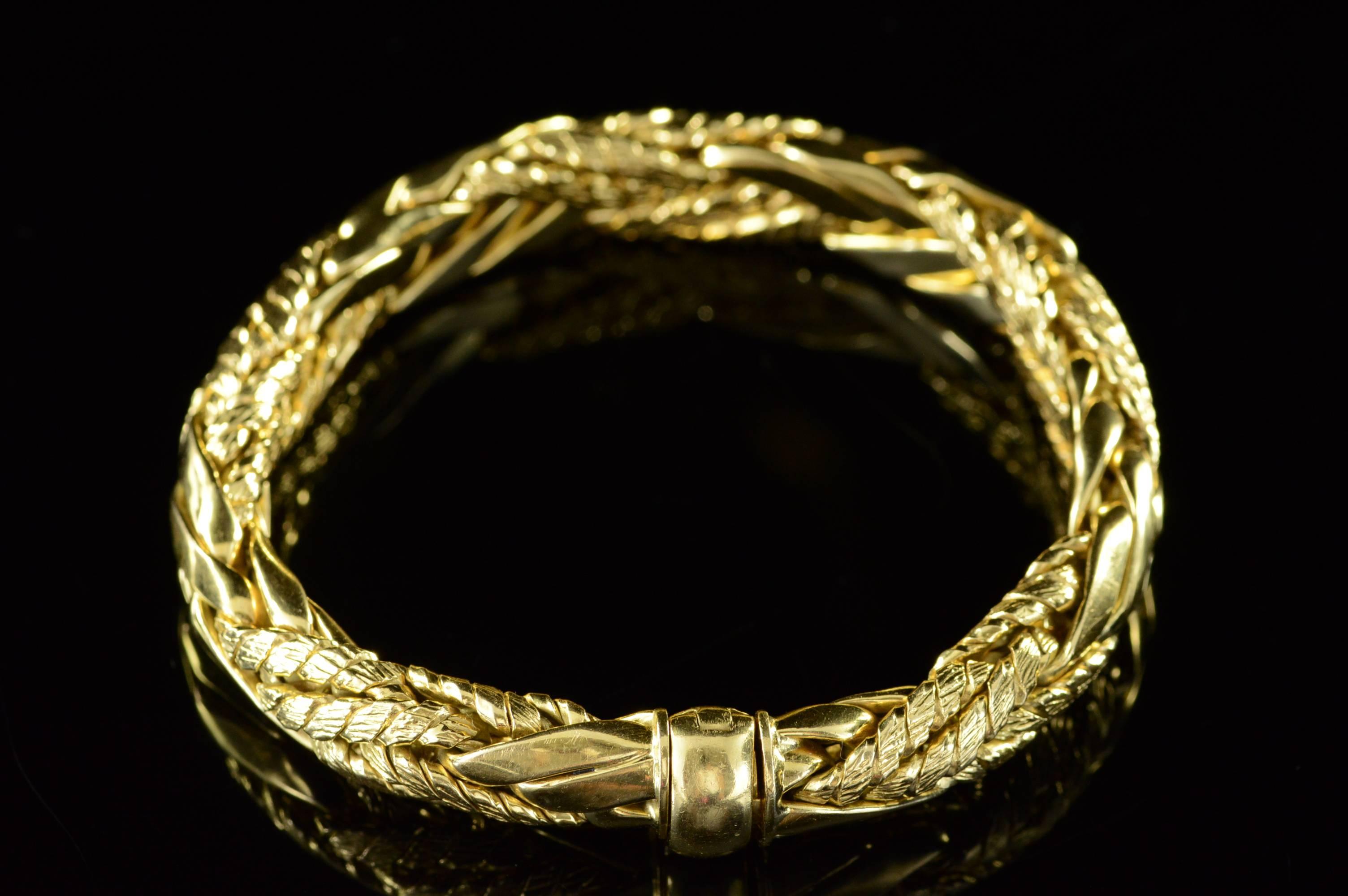 Neiman Marcus Heavy Braided Link Bracelet 2