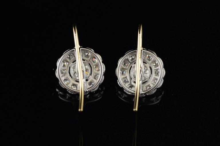 1.92 Carat Total Weight Victorian Diamond Earrings For Sale at 1stDibs