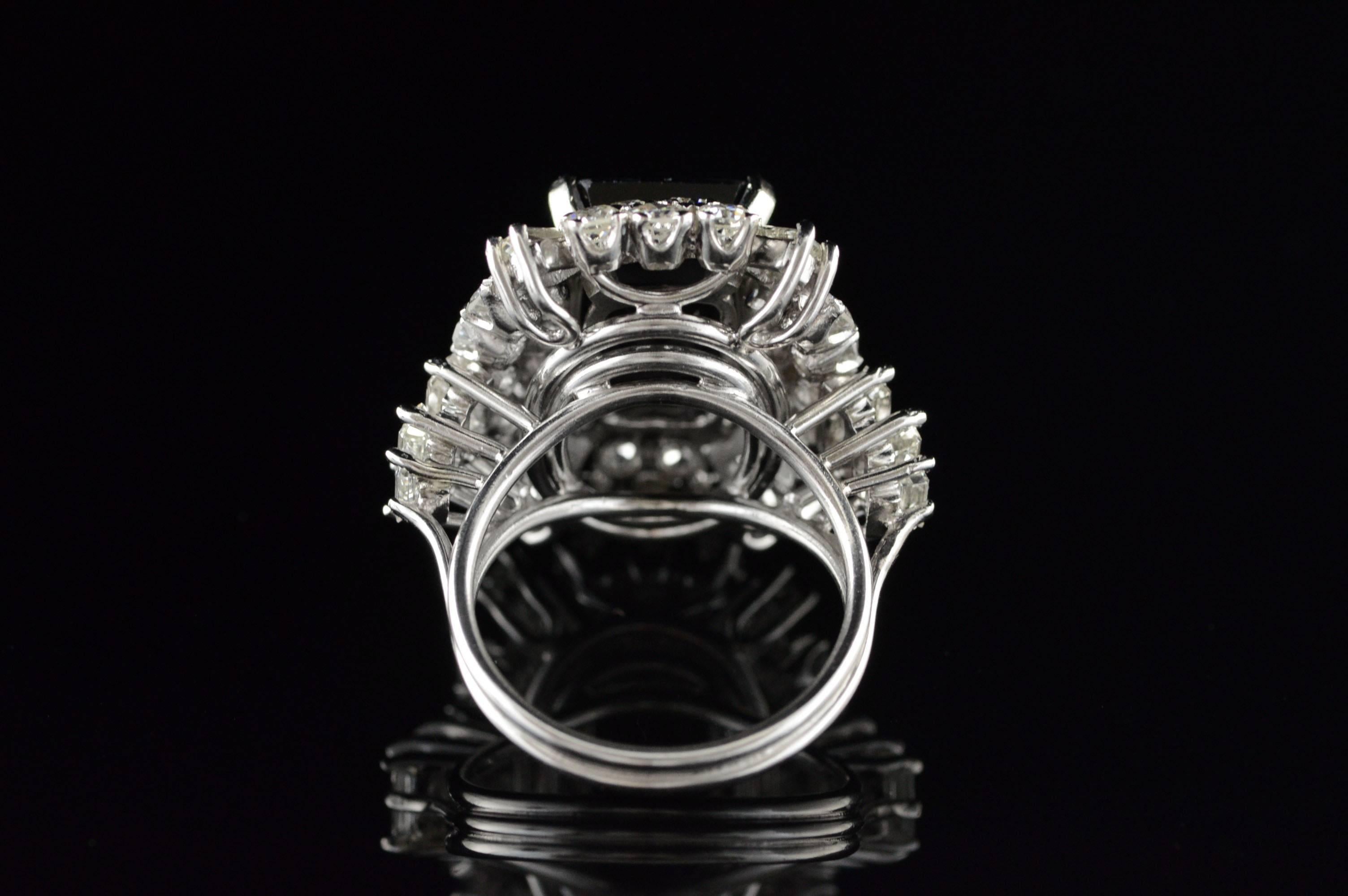 8.17 Carat Sapphire Diamond Ring  For Sale 4