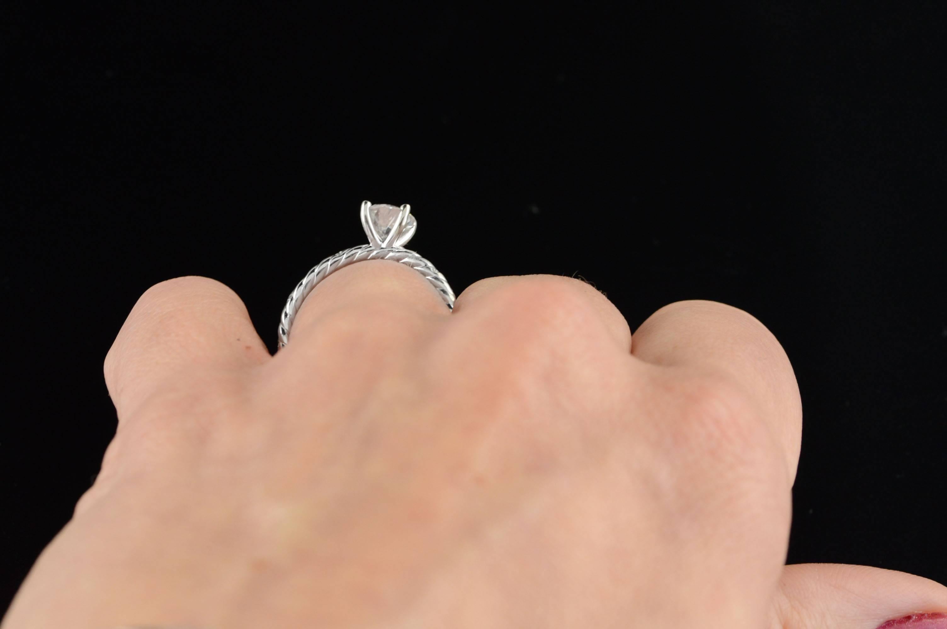 0.73 Carat Diamond Solitaire Engagement Ring 2