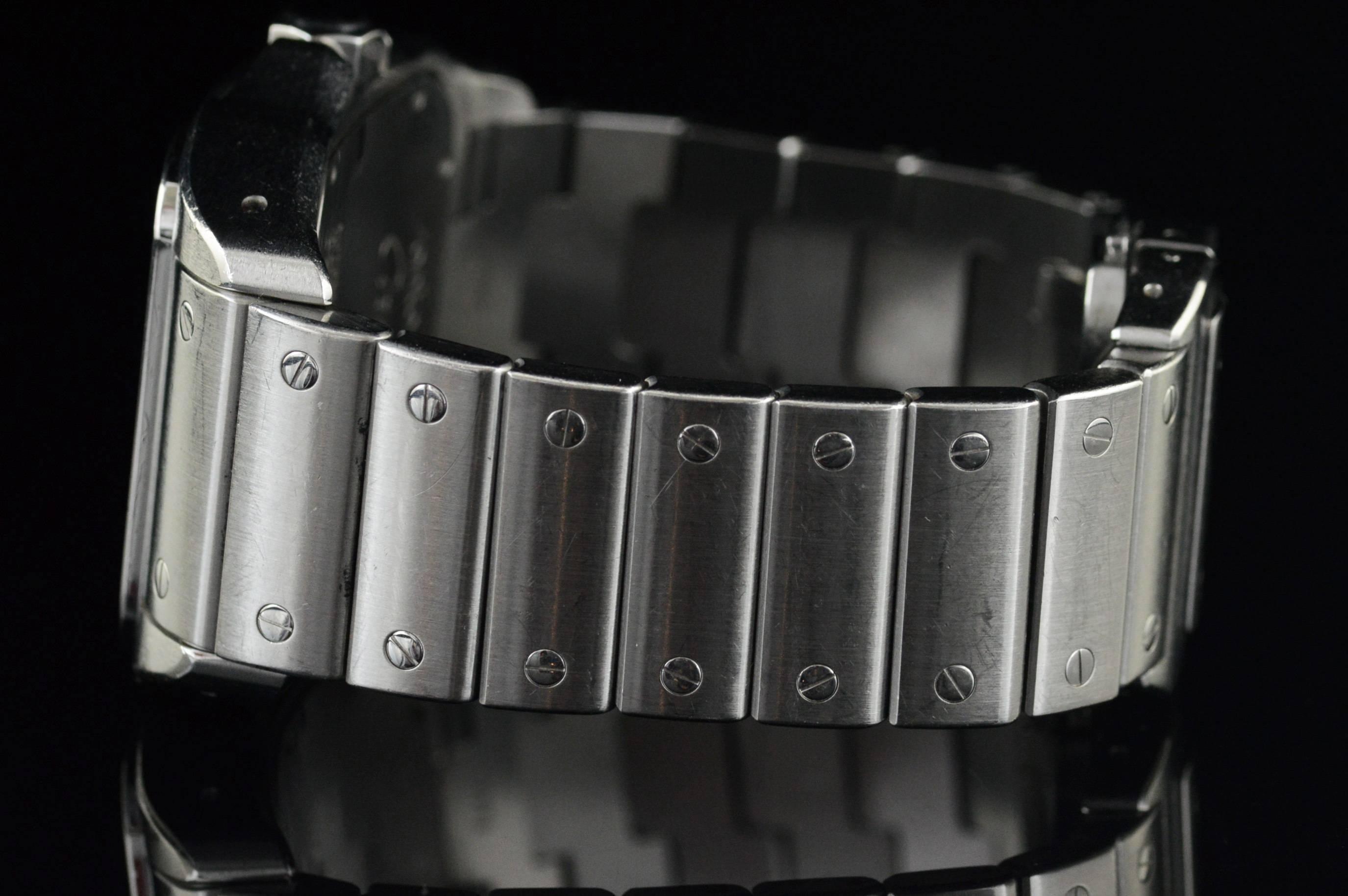 Women's or Men's Cartier Stainless Steel Santos 100 XL 38mm Case Automatic Wristwatch