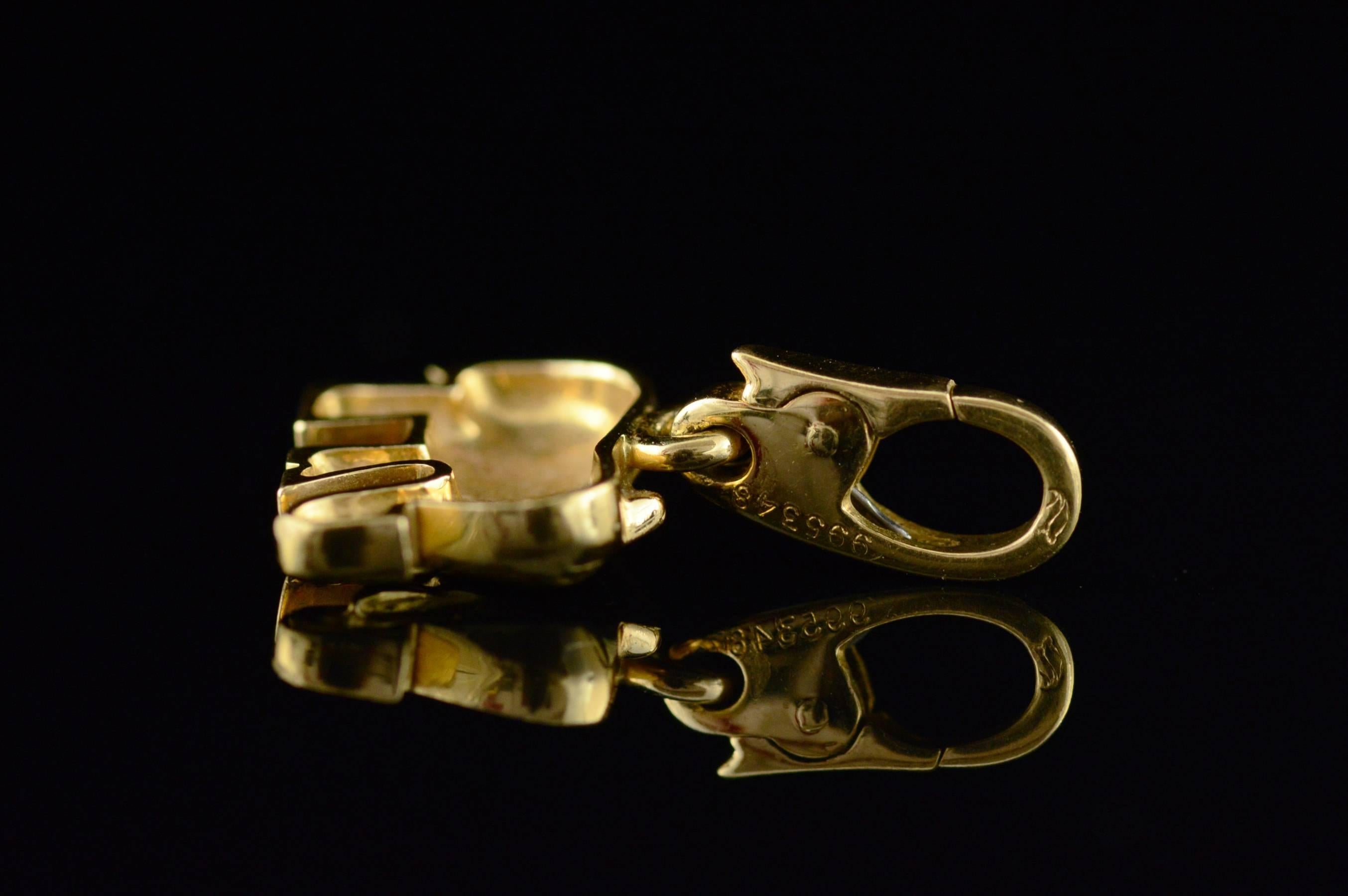 1970s Cartier Emerald Eye Gold Elephant Pendant 1