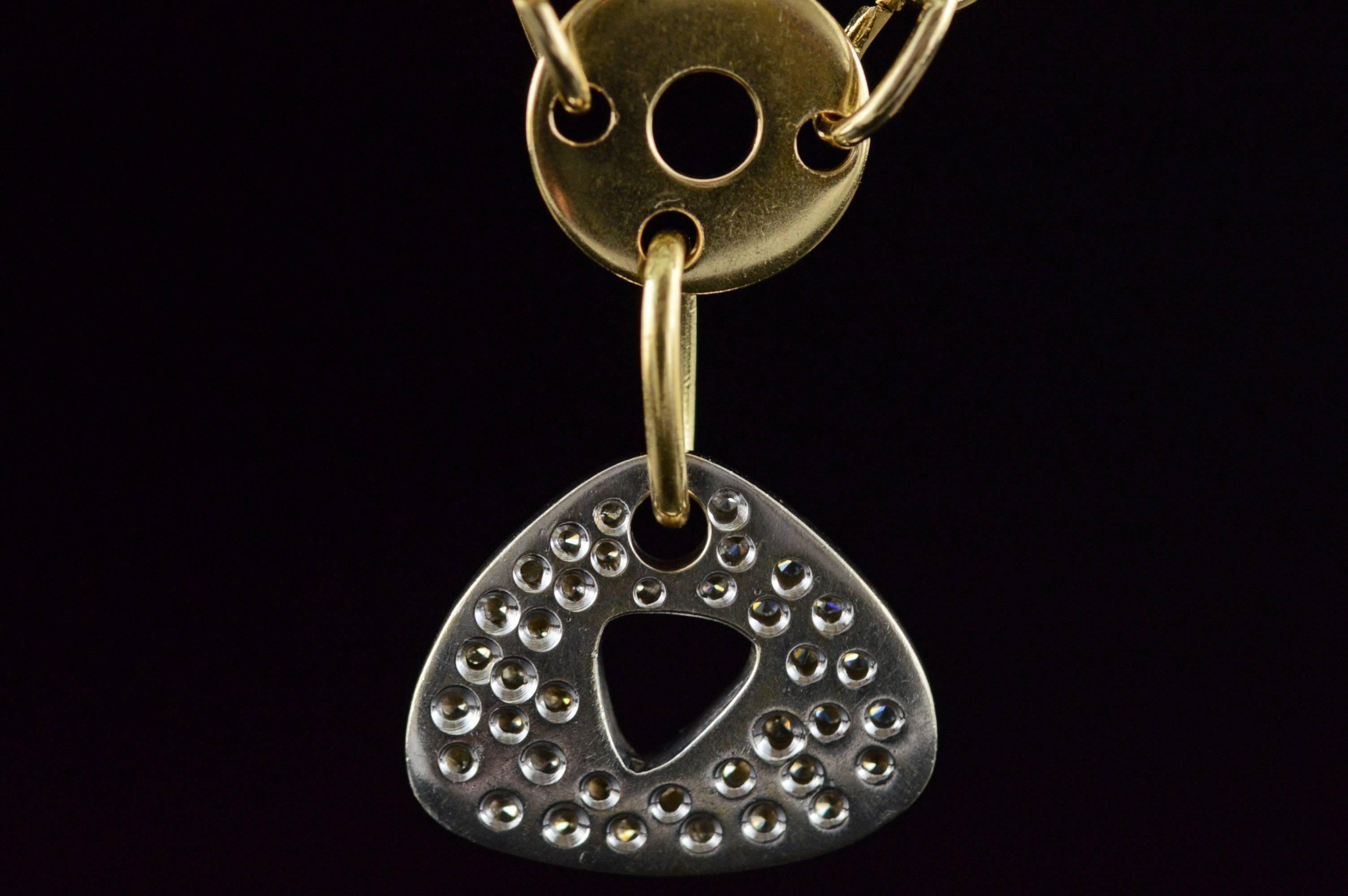 Mattioli Diamond Pave Gold Necklace For Sale 1