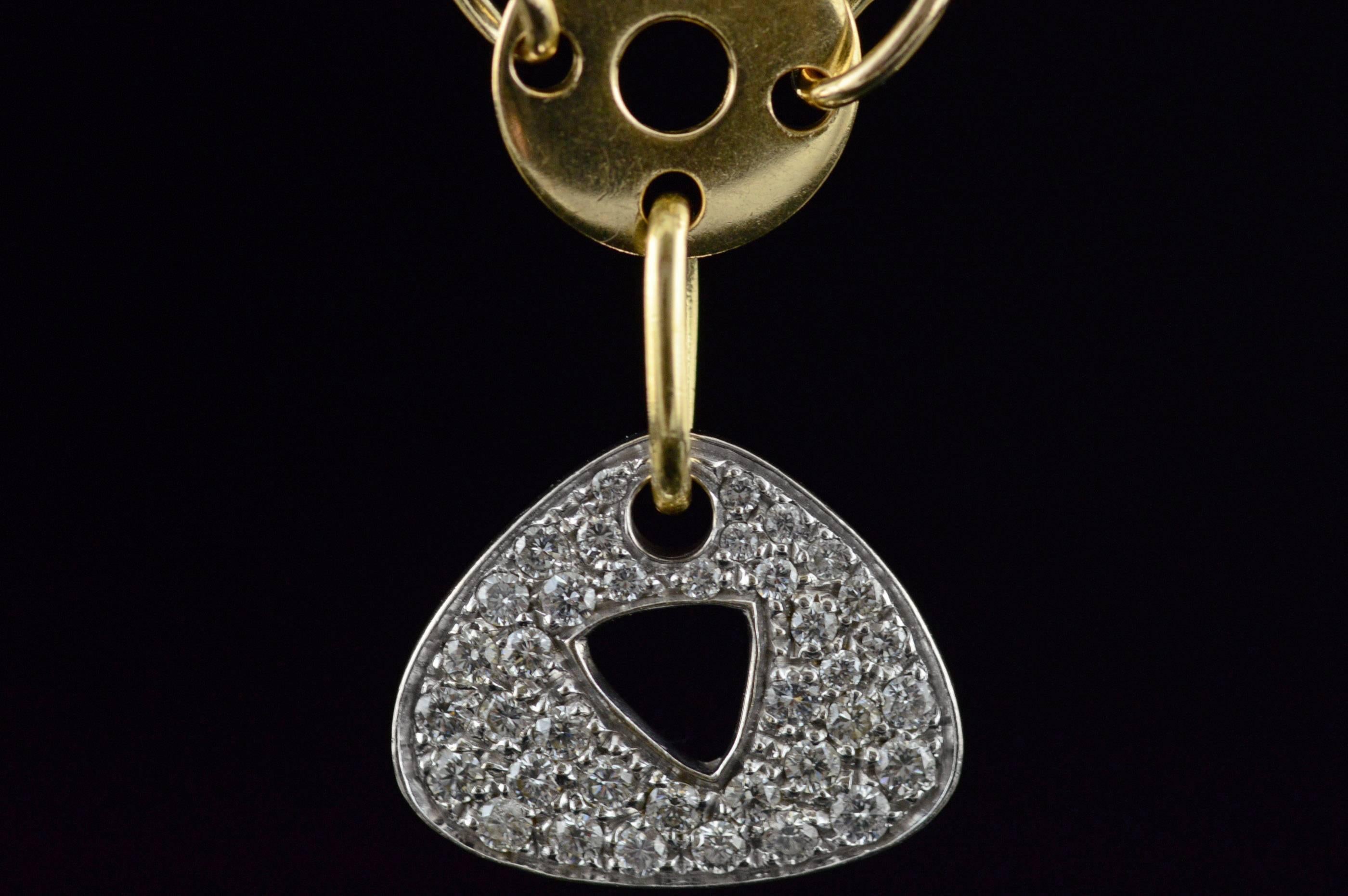 Women's Mattioli Diamond Pave Gold Necklace For Sale