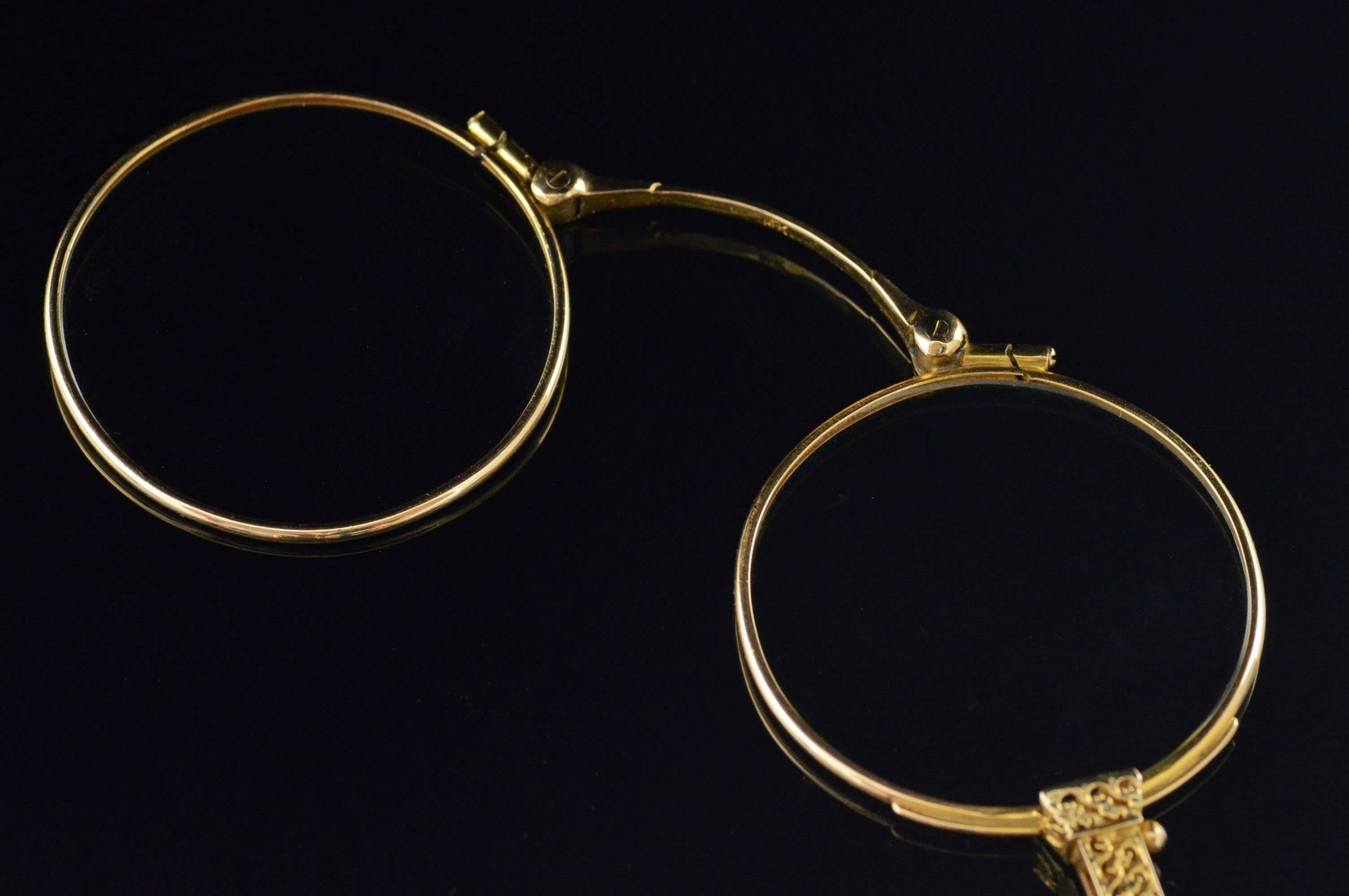 1940s Sapphire Gold Opera Glasses 1