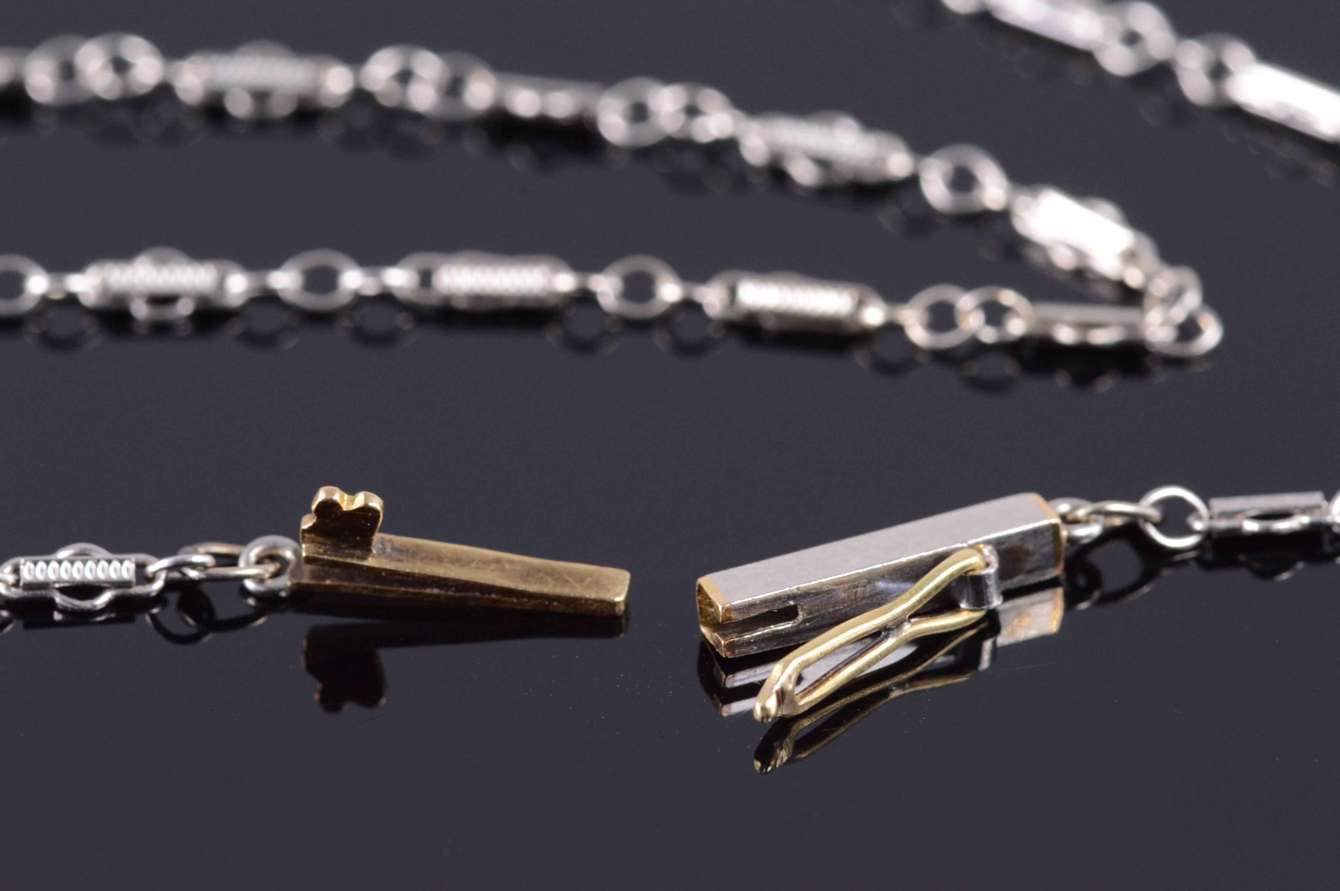 Diamond Edwardian gold Ribbon Necklace  For Sale 1