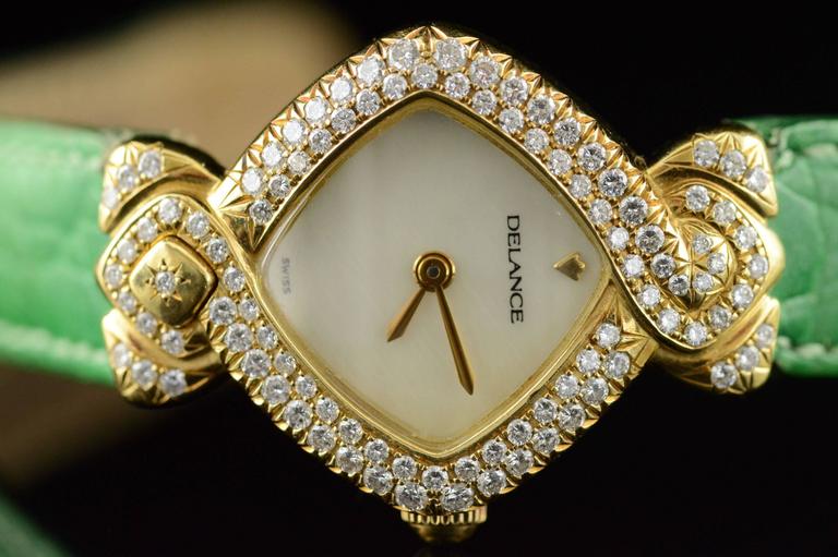 Delance Swiss Diamond and Gold Watch For Sale at 1stDibs | delance ...