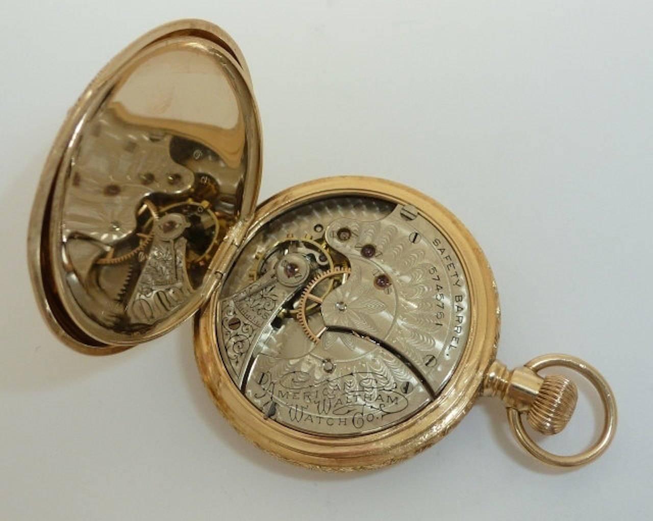 Women's  Gold Bird Motif Multi Color Ladies Pocket Watch