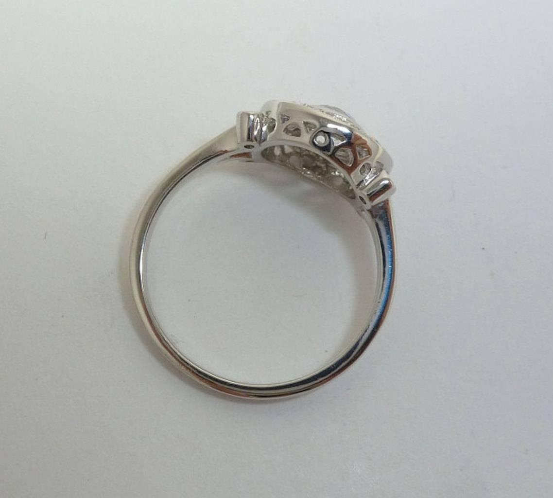 Platinum British Edwardian Inspired and 0.92 carat Diamond Ring For ...