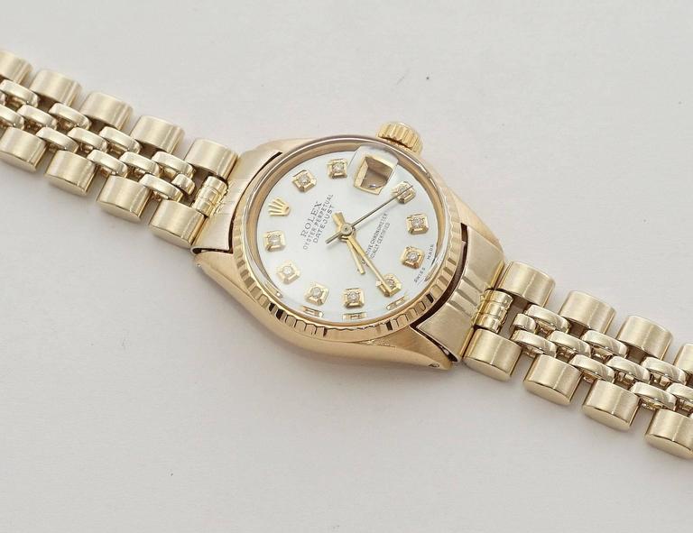 Diamond Ladies Rolex Presidential Wrist Watch at 1stDibs