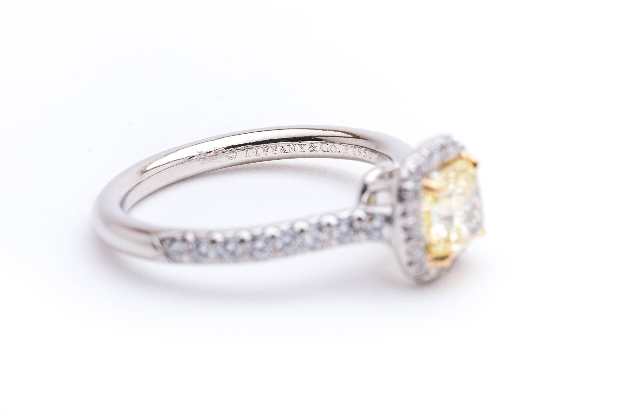 Women's Tiffany & Co. Fancy Yellow Diamond Soleste Engagement Ring