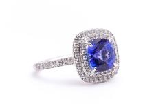 Tiffany & Co. Soleste Tanzanite and Diamond Platinum Ring