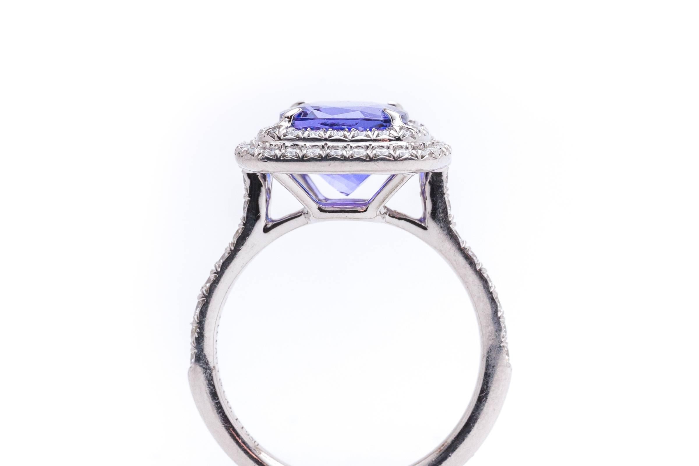 Tiffany & Co. Soleste Tanzanite and Diamond Platinum Ring 1