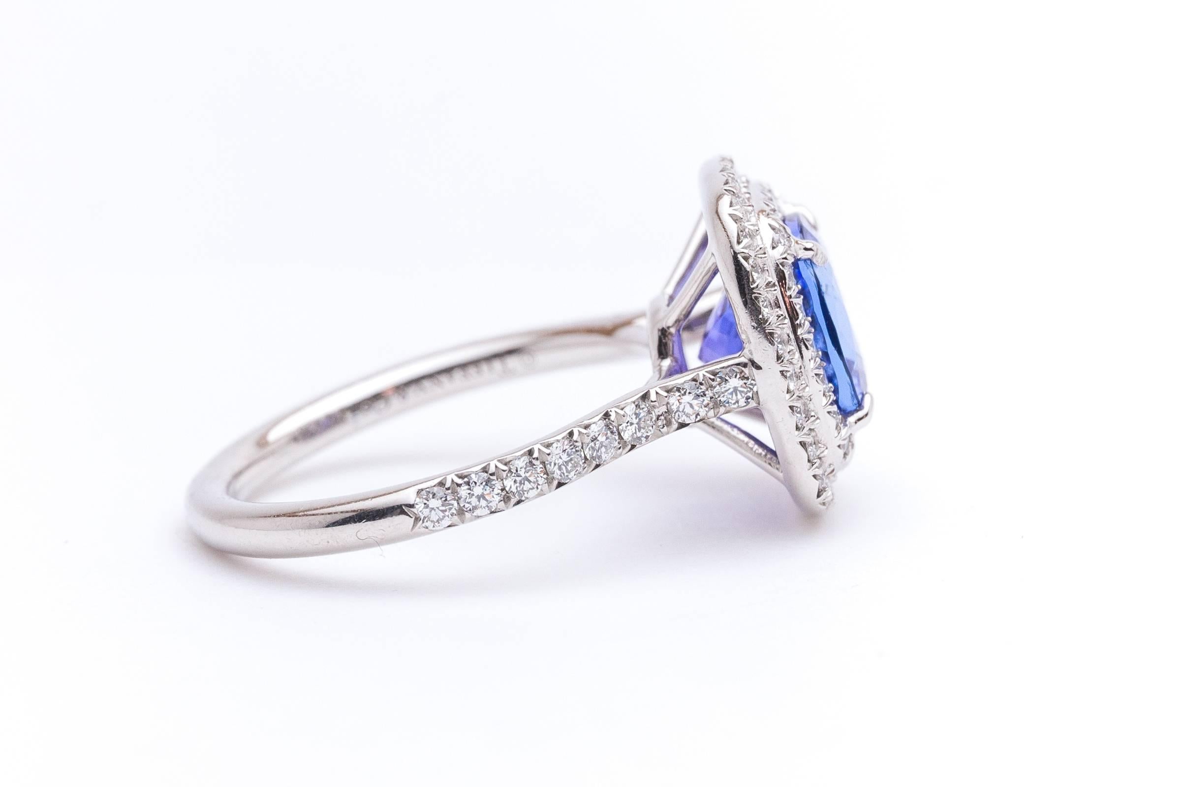 Women's Tiffany & Co. Soleste Tanzanite and Diamond Platinum Ring