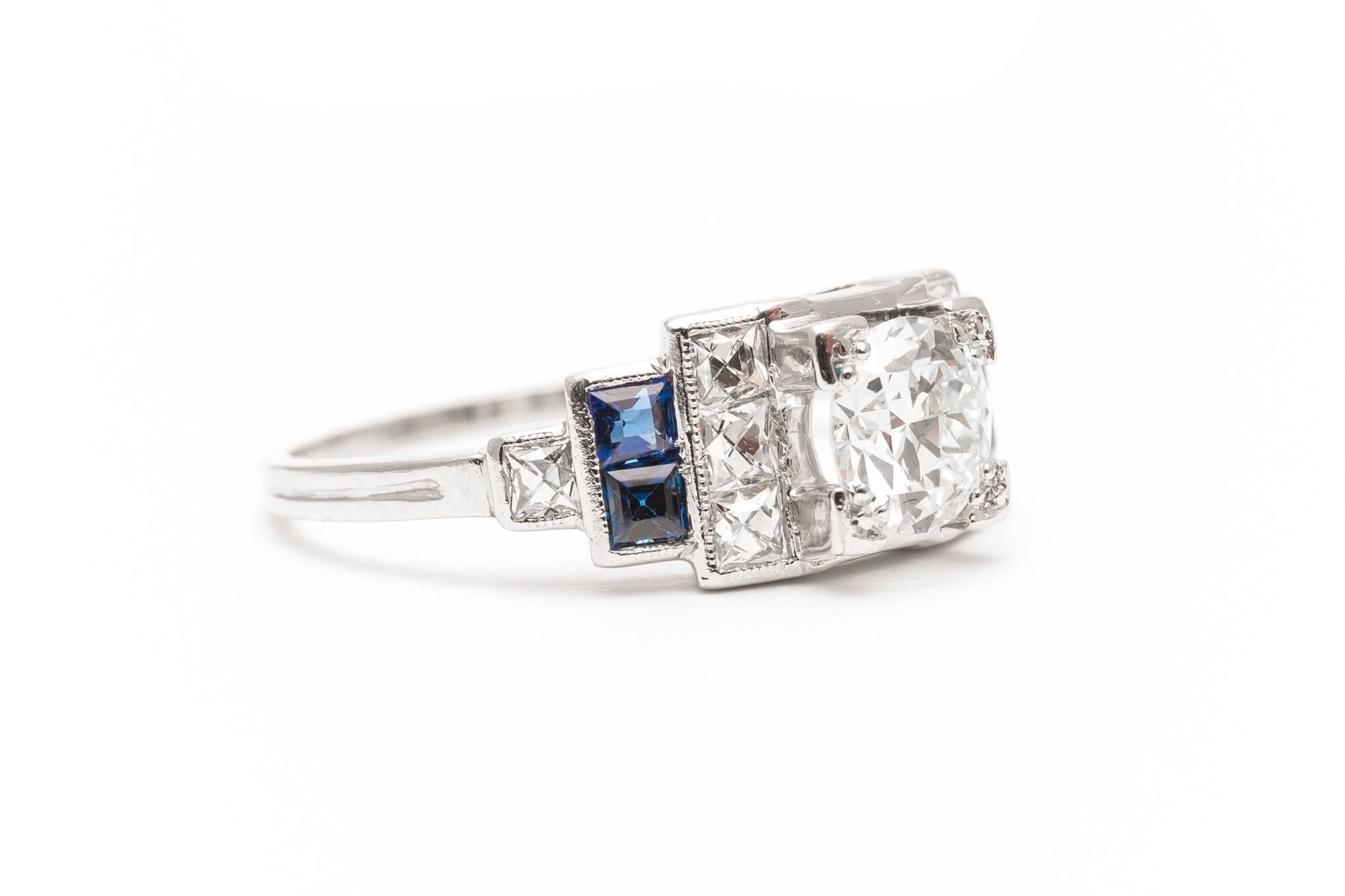 Beacon Hill Jewelers Presents:

A beautiful art deco period diamond engagement ring by the famed Birks of Canada.  Known in the jewelry industry an by collectors as 'the Canadian version of Tiffany's', Birks is highly regarded for their high quality