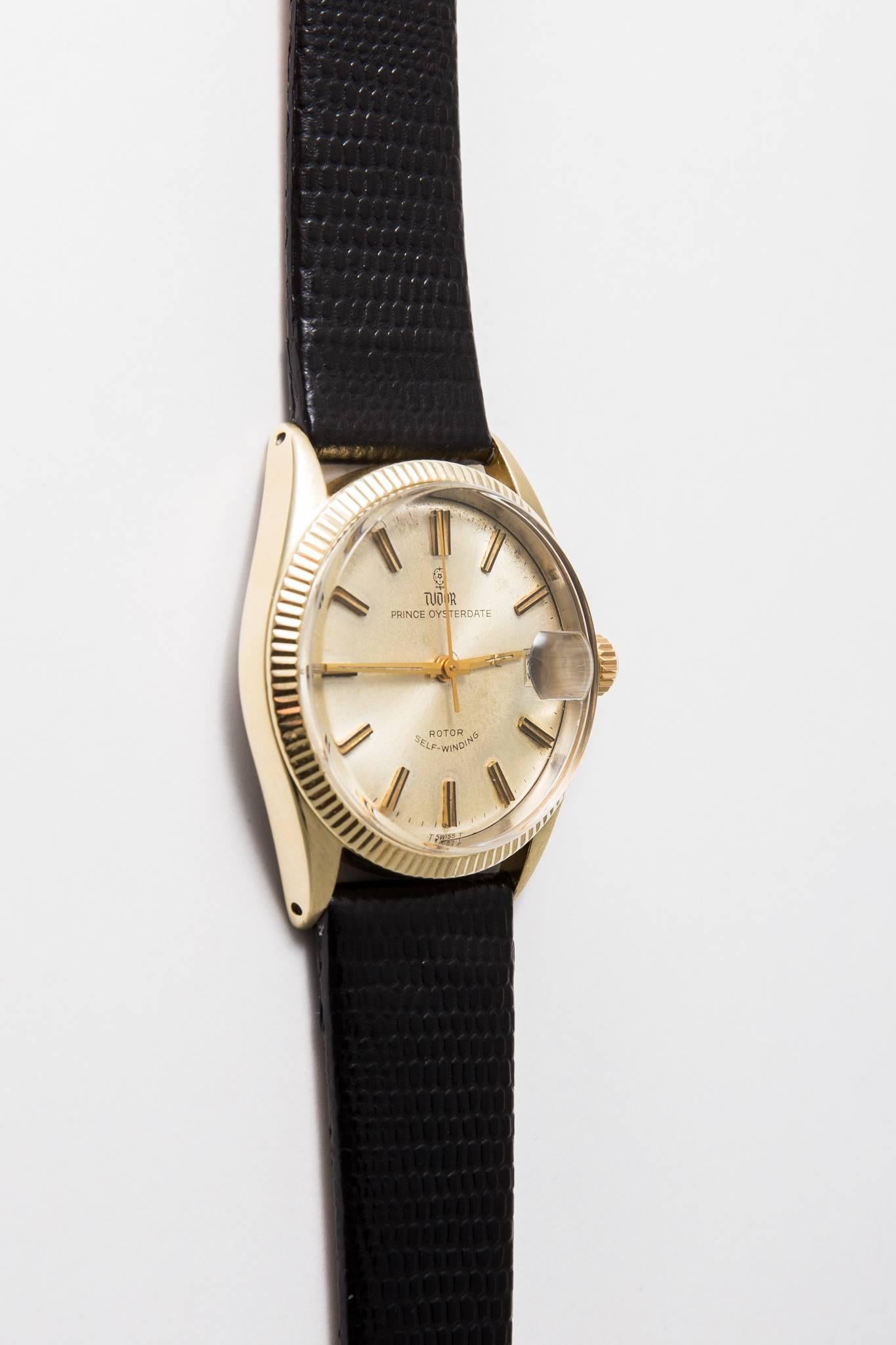 Beacon Hill Jewelers Presents:

A classic vintage mens automatic winding, Rolex Tudor wrist watch in yellow gold and stainless steel.  Featuring a solid 14 karat gold bezel and a yellow gold cap over a stainless steel case, this watch is a timeless