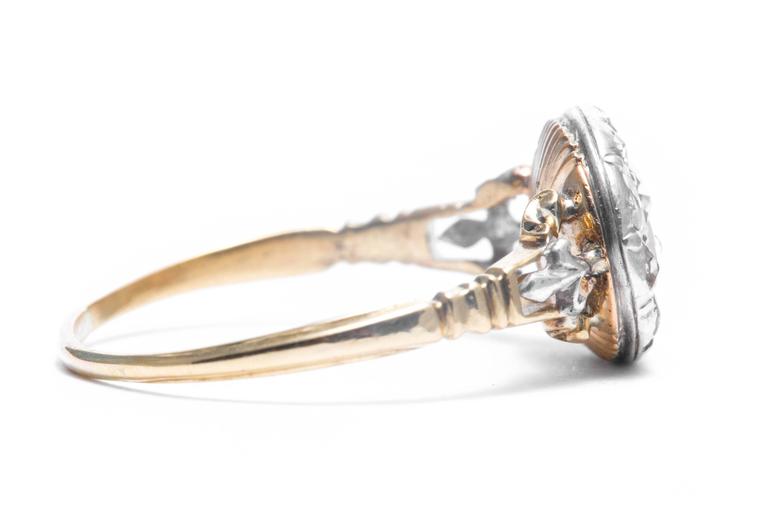 18th Century Georgian Rose Cut Diamond Yellow Gold Engagement Ring For ...