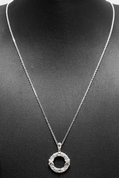 Edwardian Rose Cut Diamond Wreath Pendant in Platinum