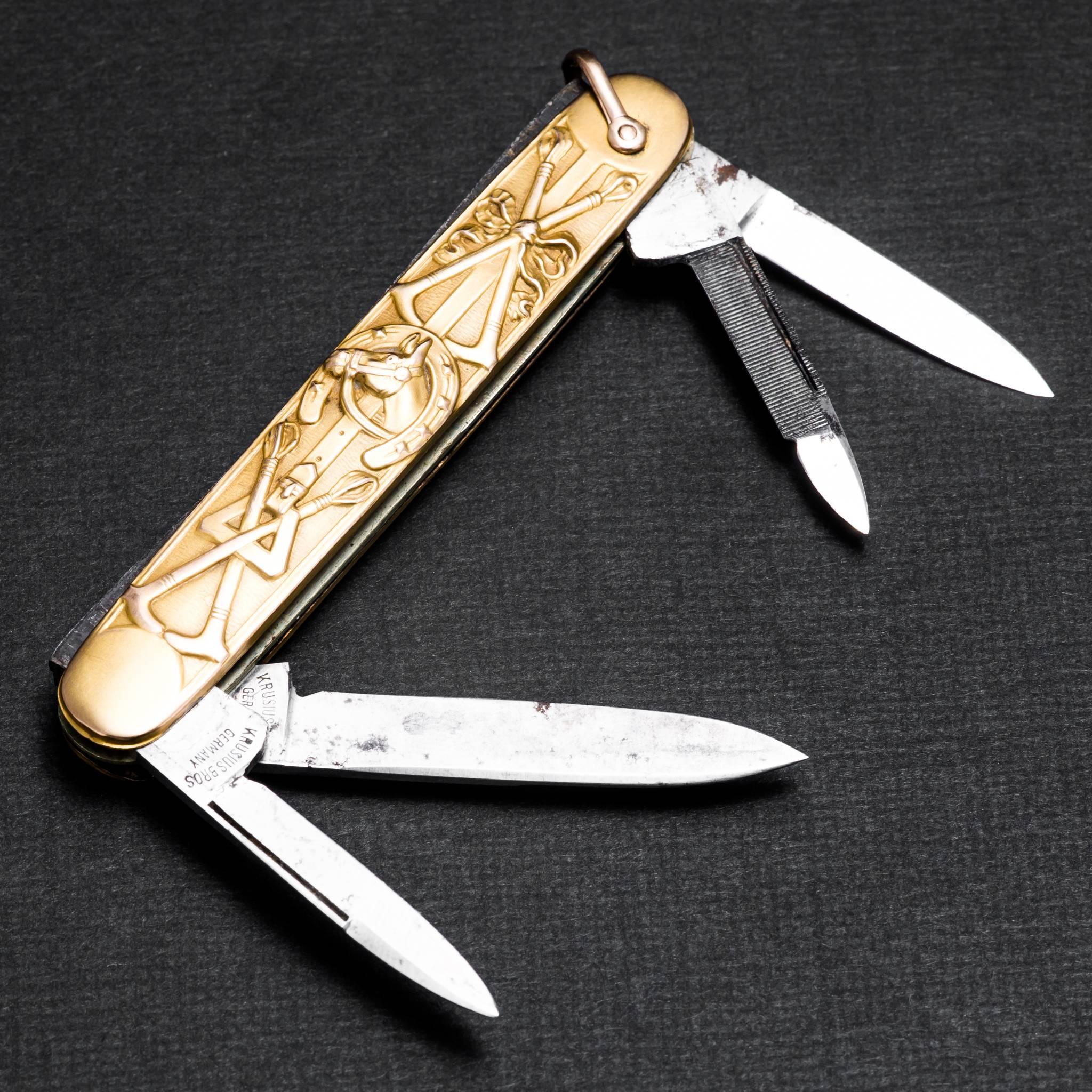 antique gold pocket knife