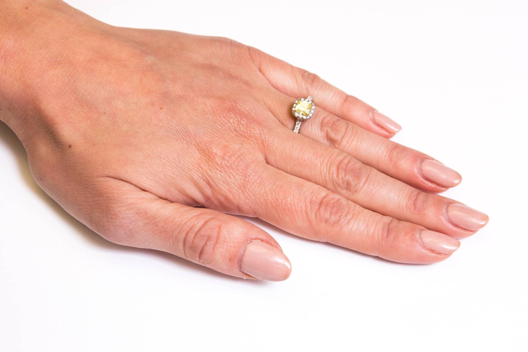 Tiffany & Co. Fancy Yellow Diamond Soleste Engagement Ring 1