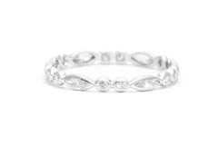 Art Deco Marquise and Round Diamond Eternity Band in Platinum