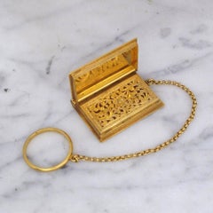 Antique Georgian English Gold Vinaigrette