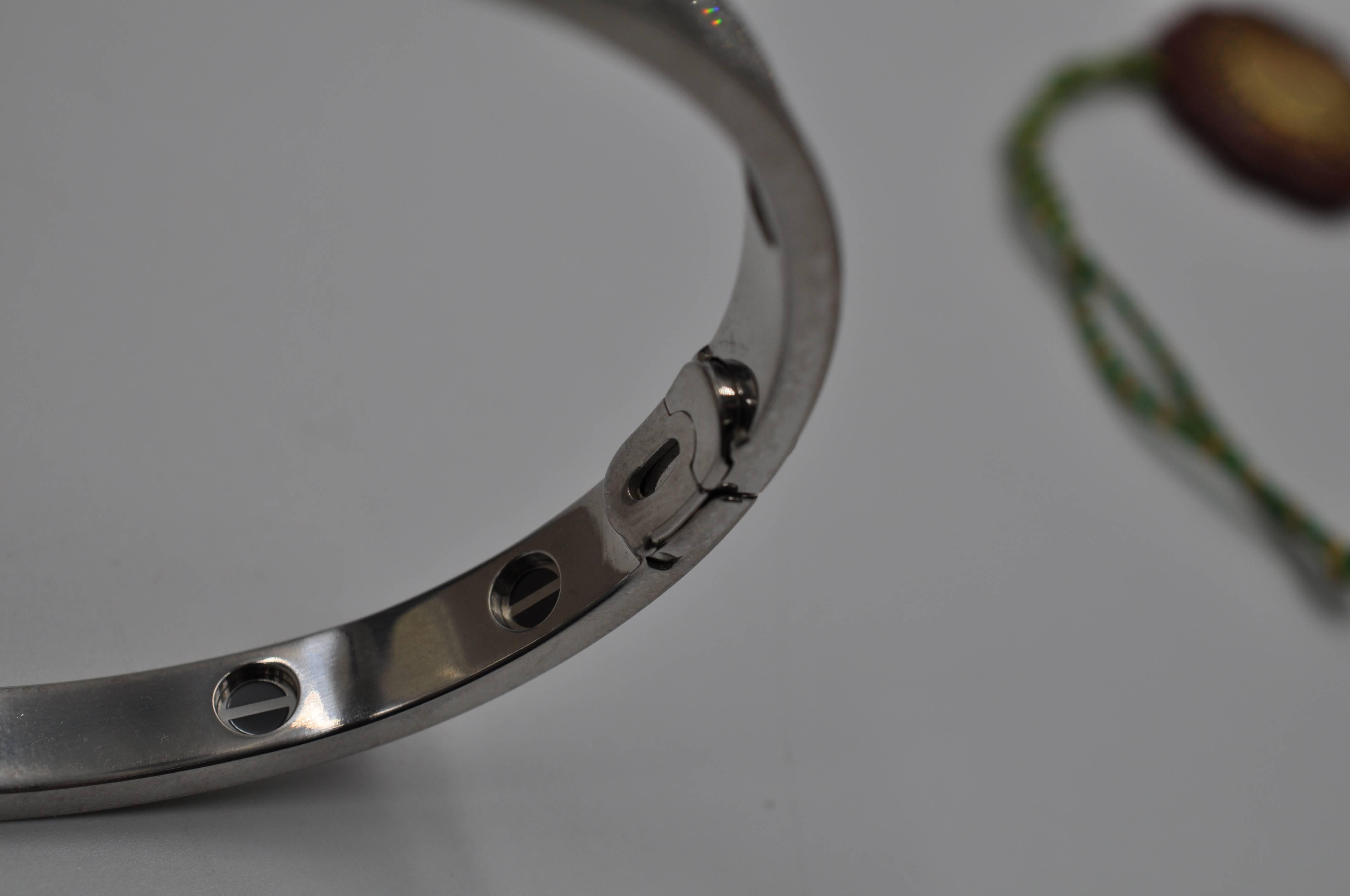 Cartier Pave Diamond Black Ceramic Gold Love Bracelet 1