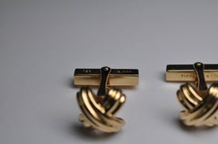 Tiffany & Co. Schlumberger Yellow Gold Cufflinks Dated 1992