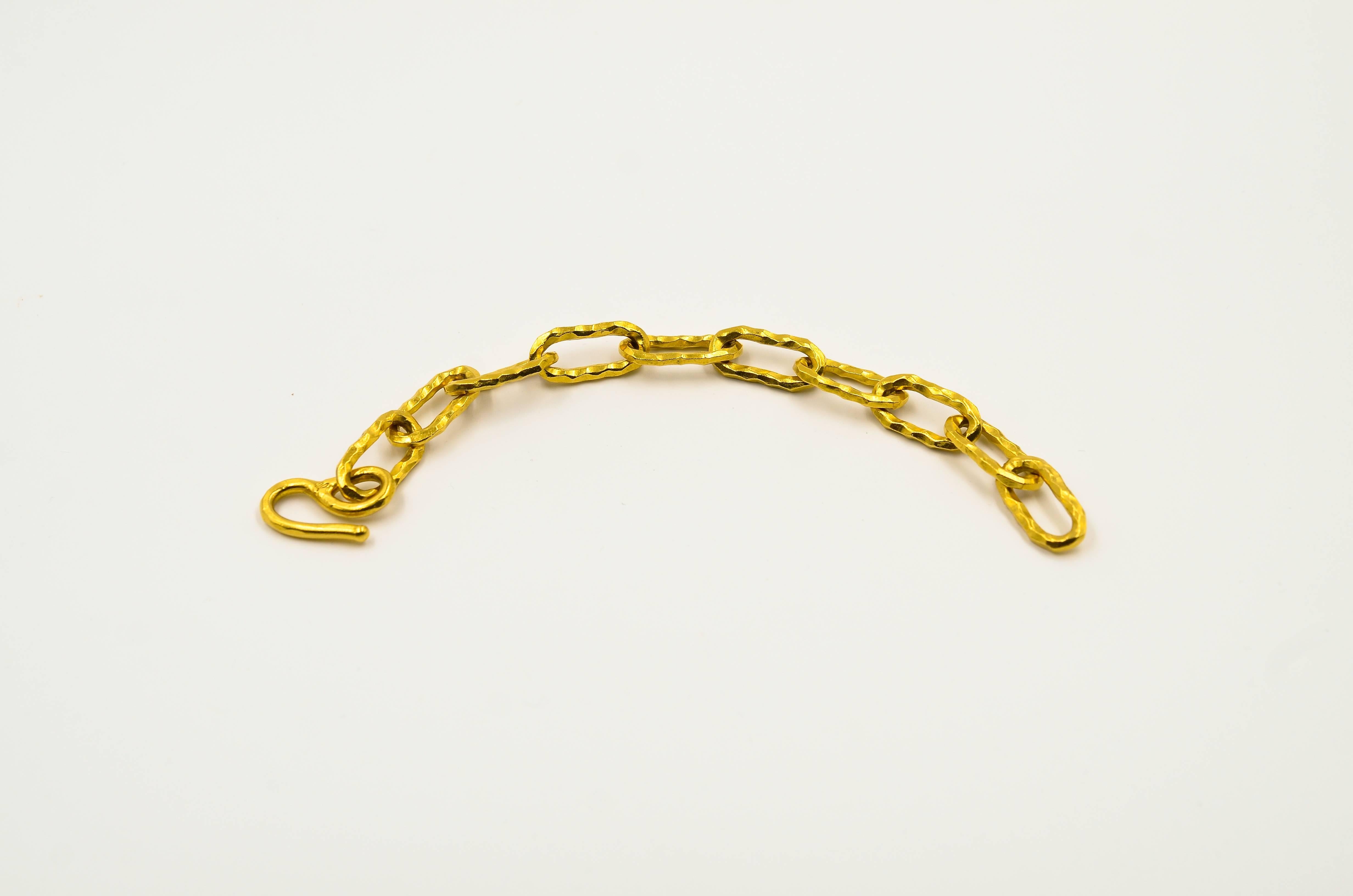 Brand: JEAN MAHIE 

Style: Large Cadene Link Bracelet

Length:  8.25