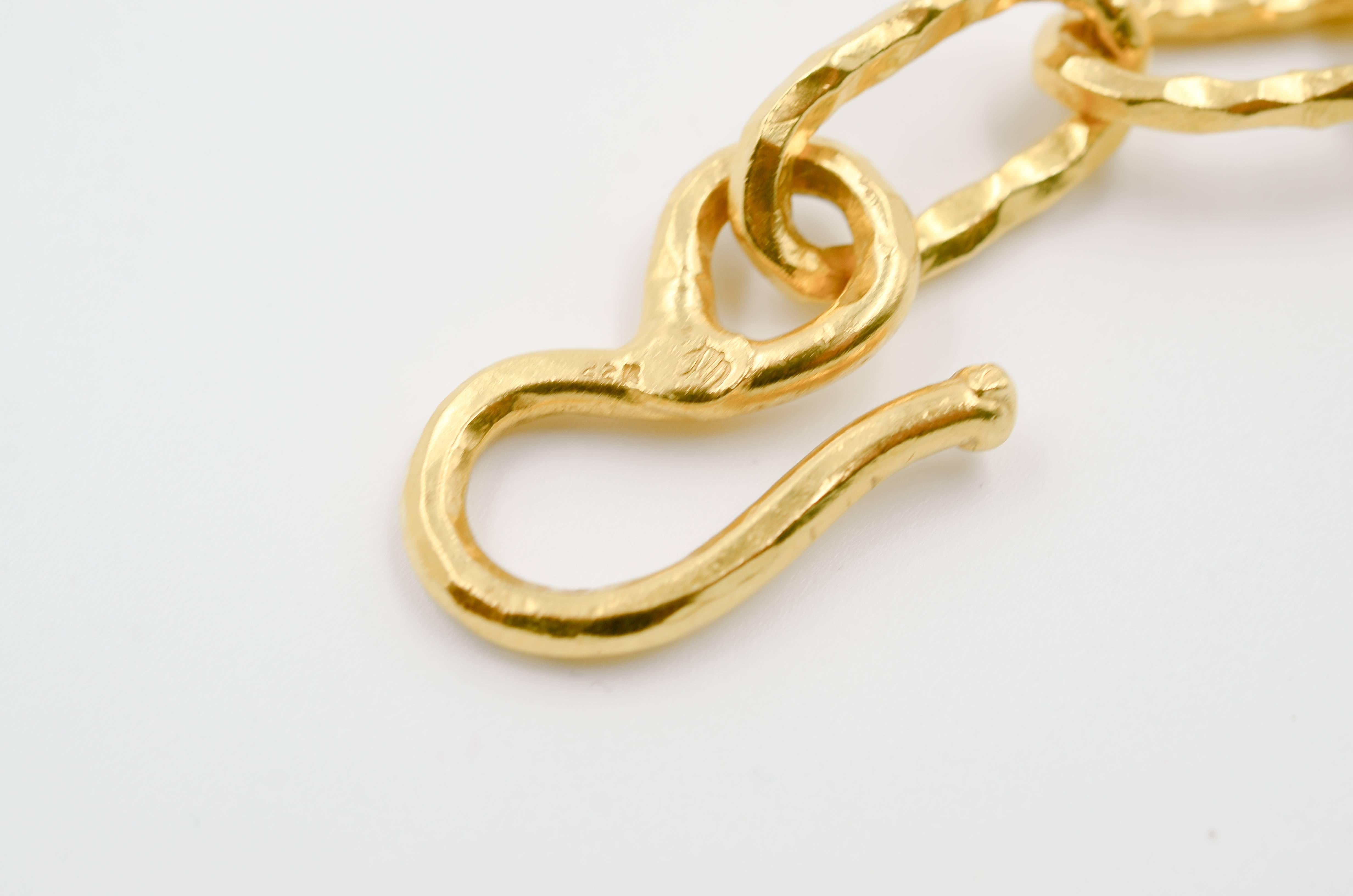 Women's Jean Mahie Large Gold Cadene Link Necklace 
