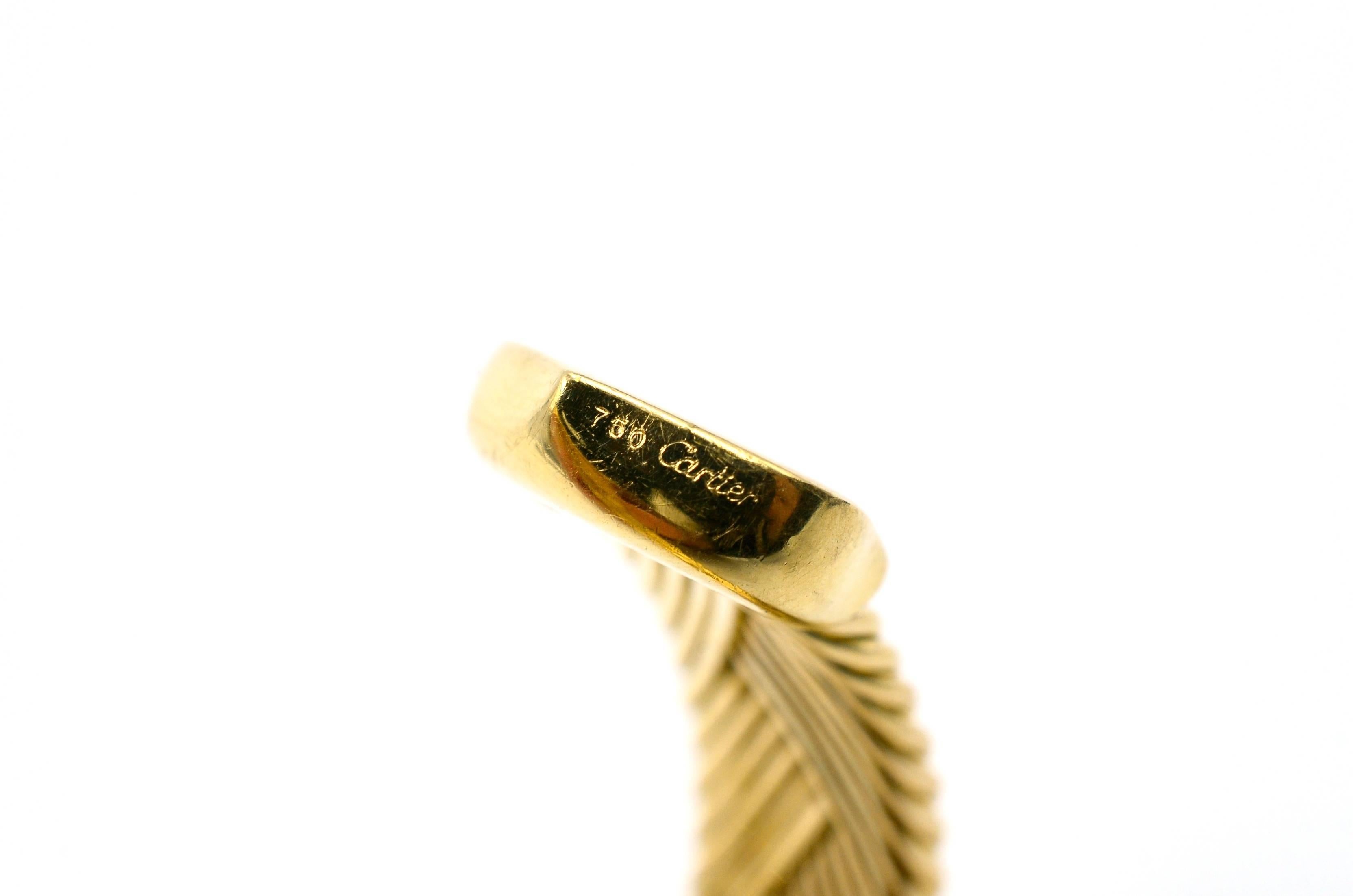 Cartier C De Cartier Weave Design Gold Bracelet In Excellent Condition In Houston, TX