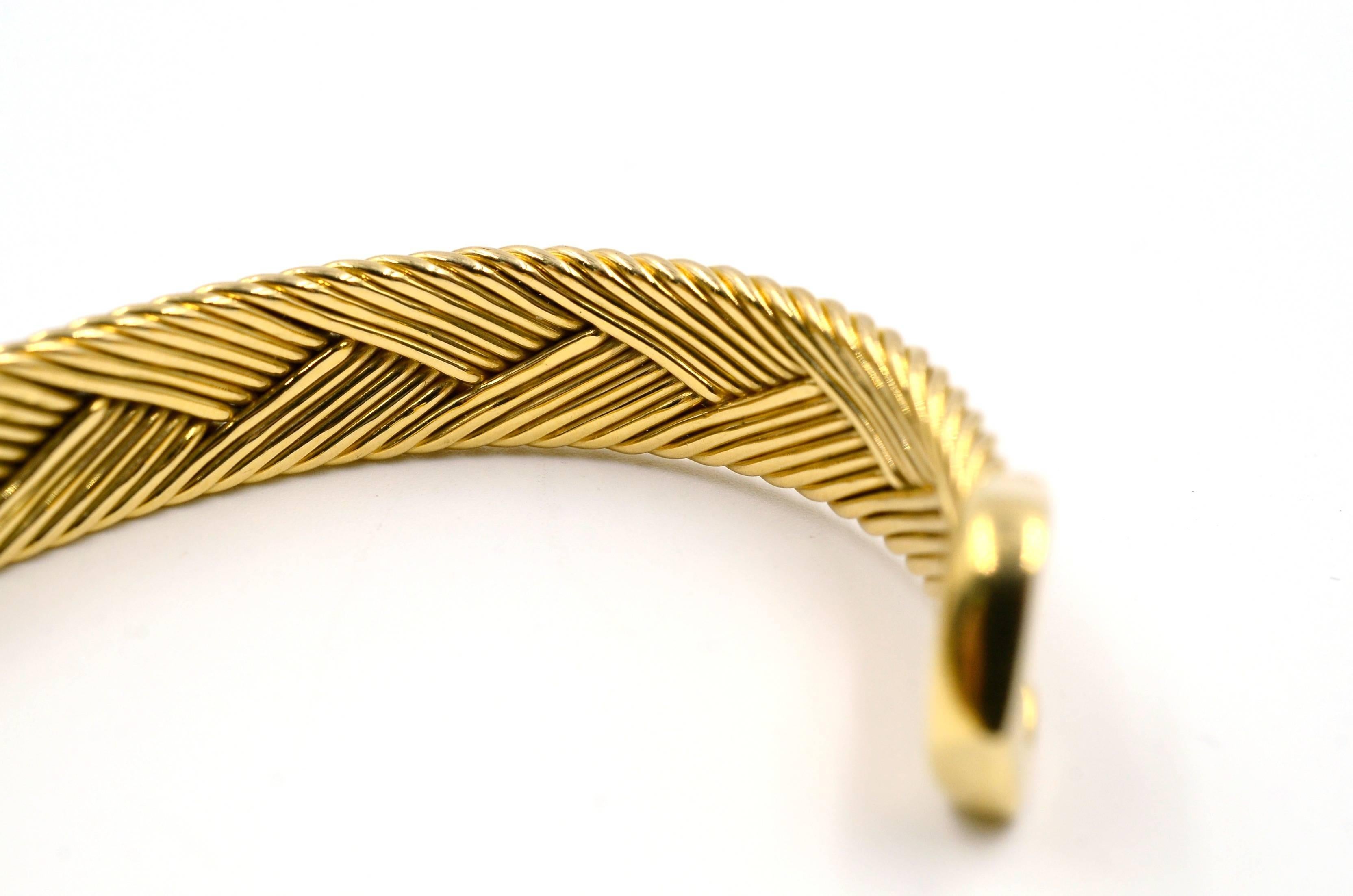 Women's Cartier C De Cartier Weave Design Gold Bracelet