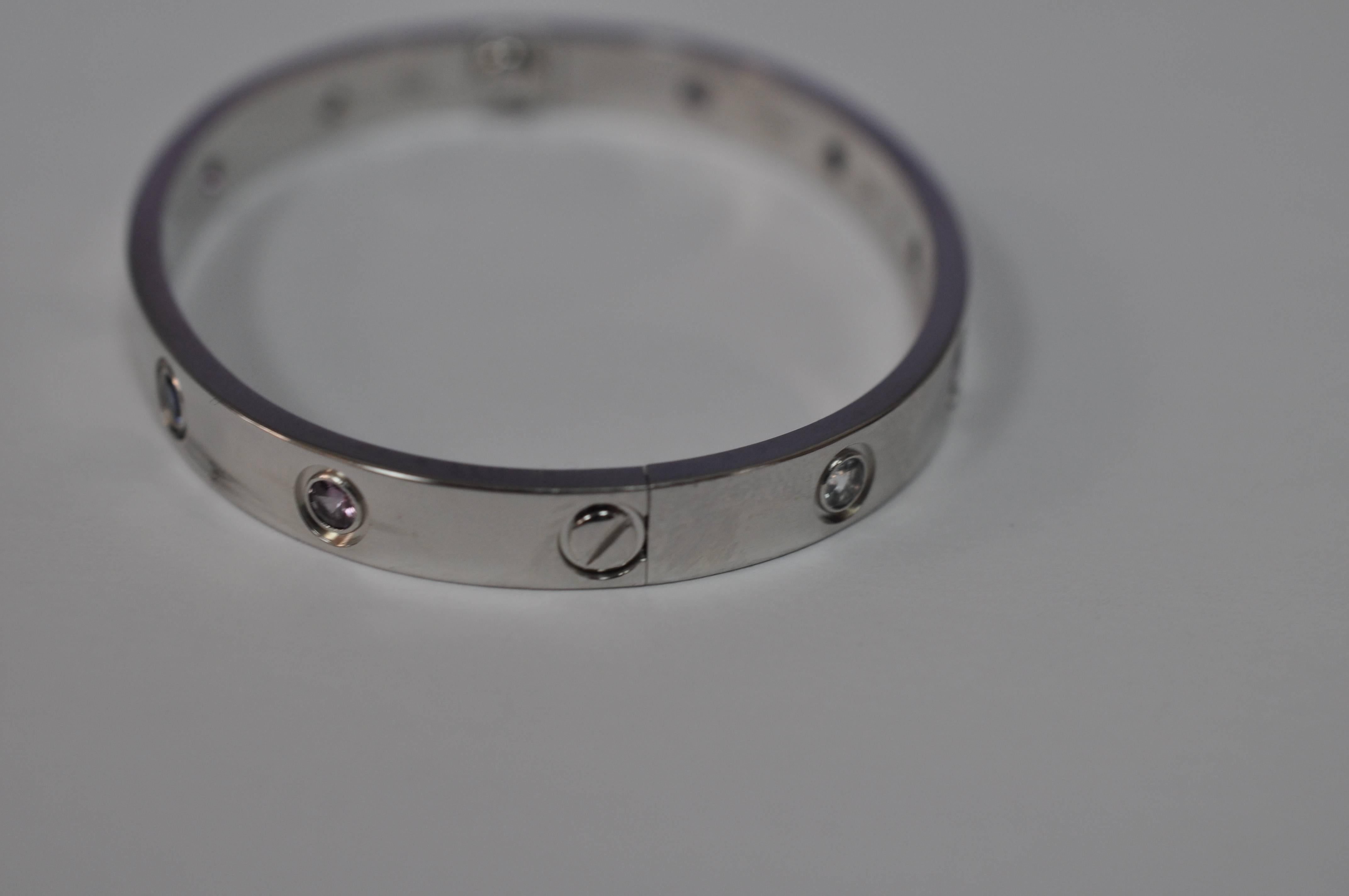cartier sapphire love bracelet