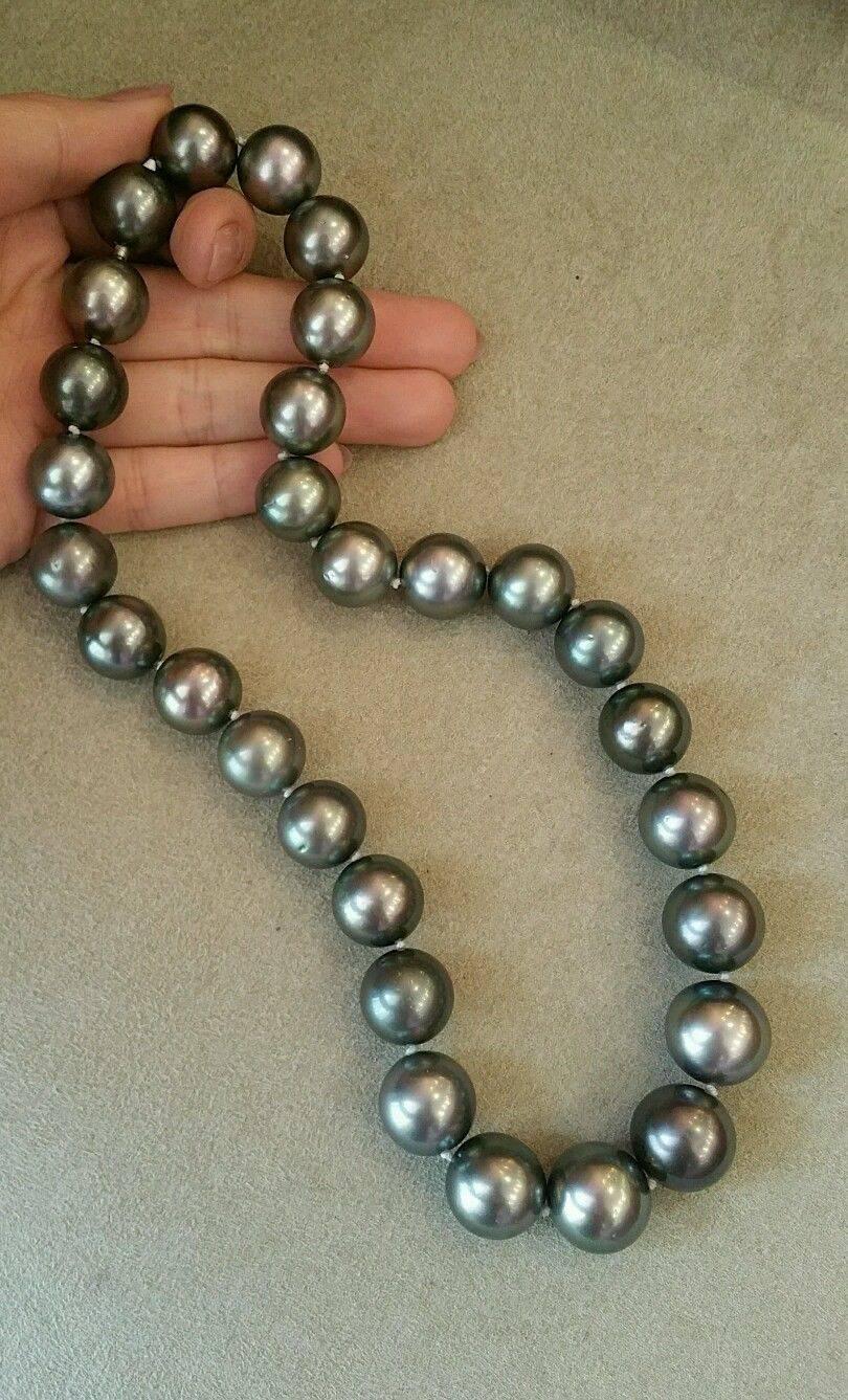 Women's Tahitian Black South Sea Pearl Necklace