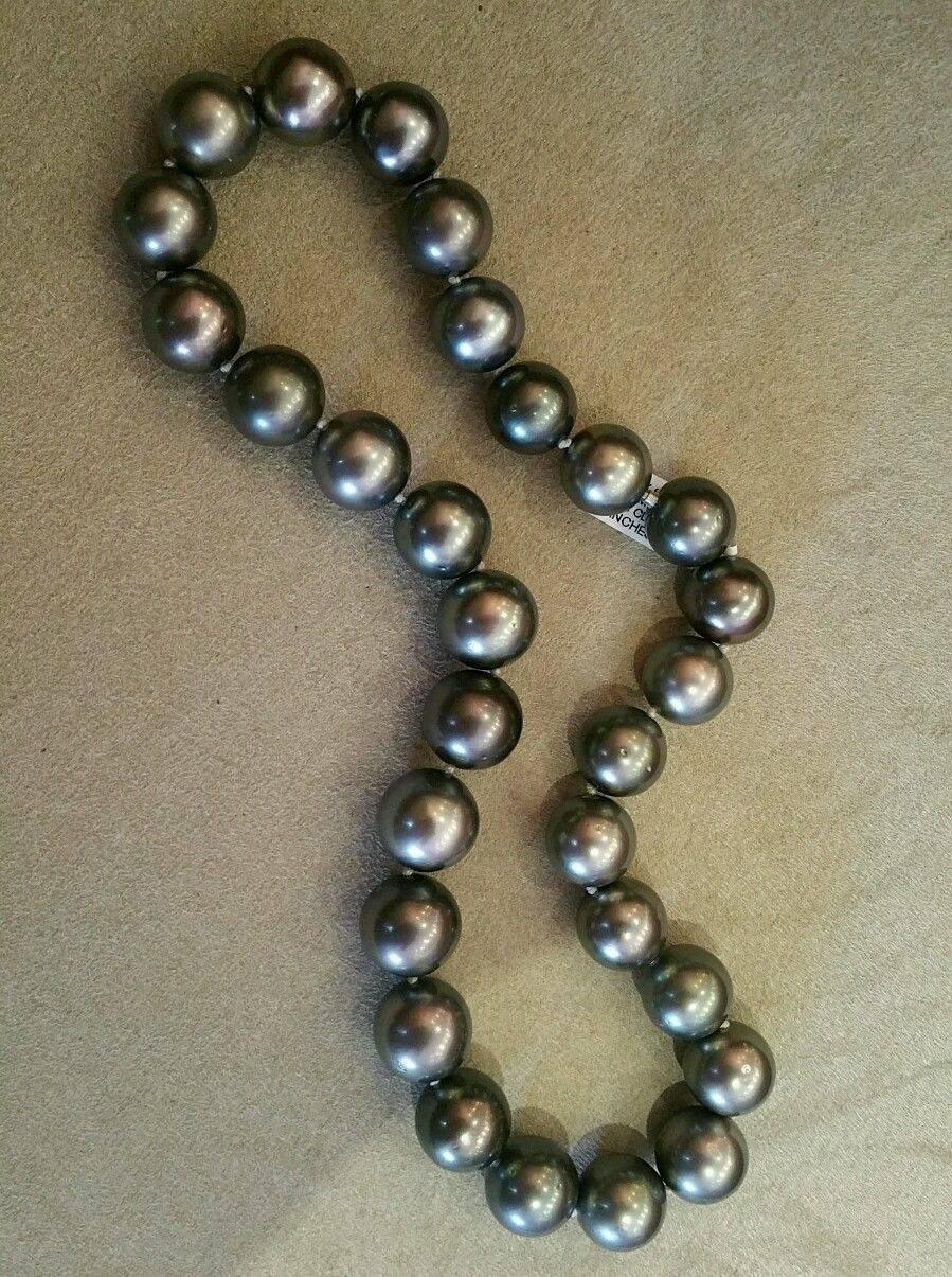 Tahitian Black South Sea Pearl Necklace 2