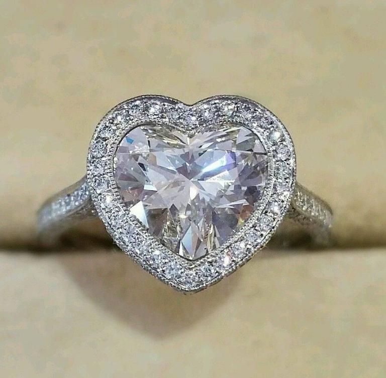 Luxury 2 Carat Heart Shaped Diamond Ring
